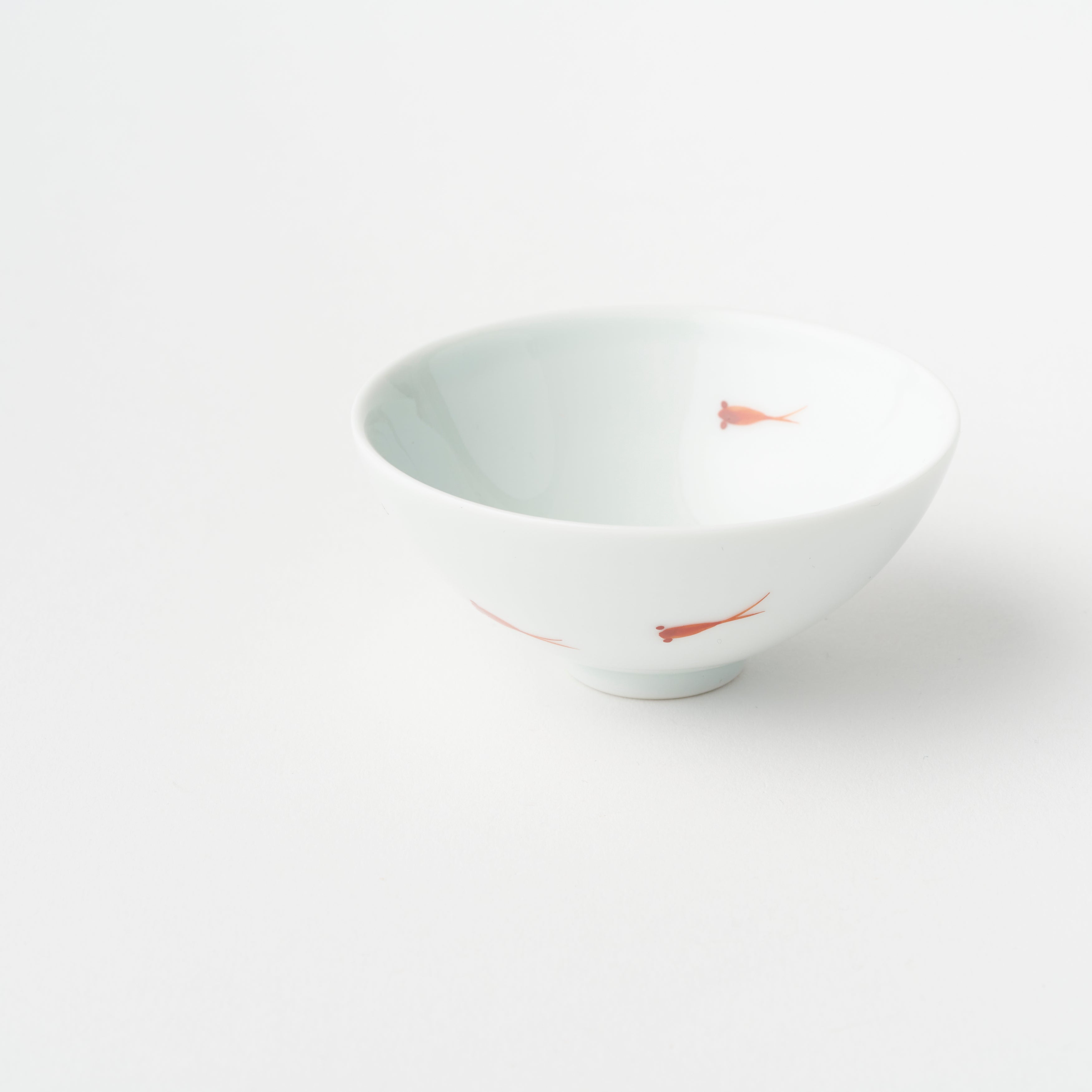 Edo Tokkuri & Pair Sake Cups Set with Box / Red Killifish