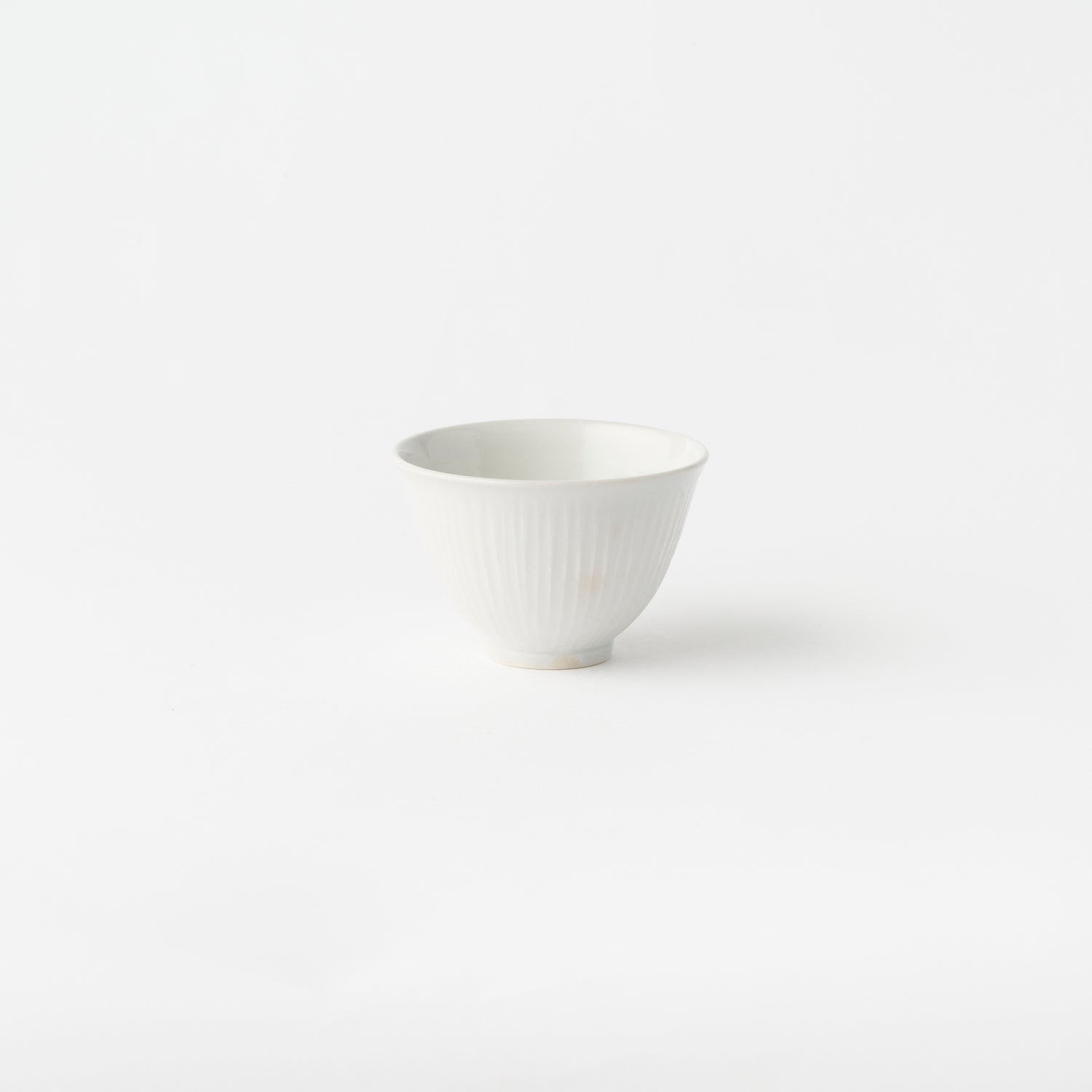 White Porcelain Shinogi Sake/Tea Cup
