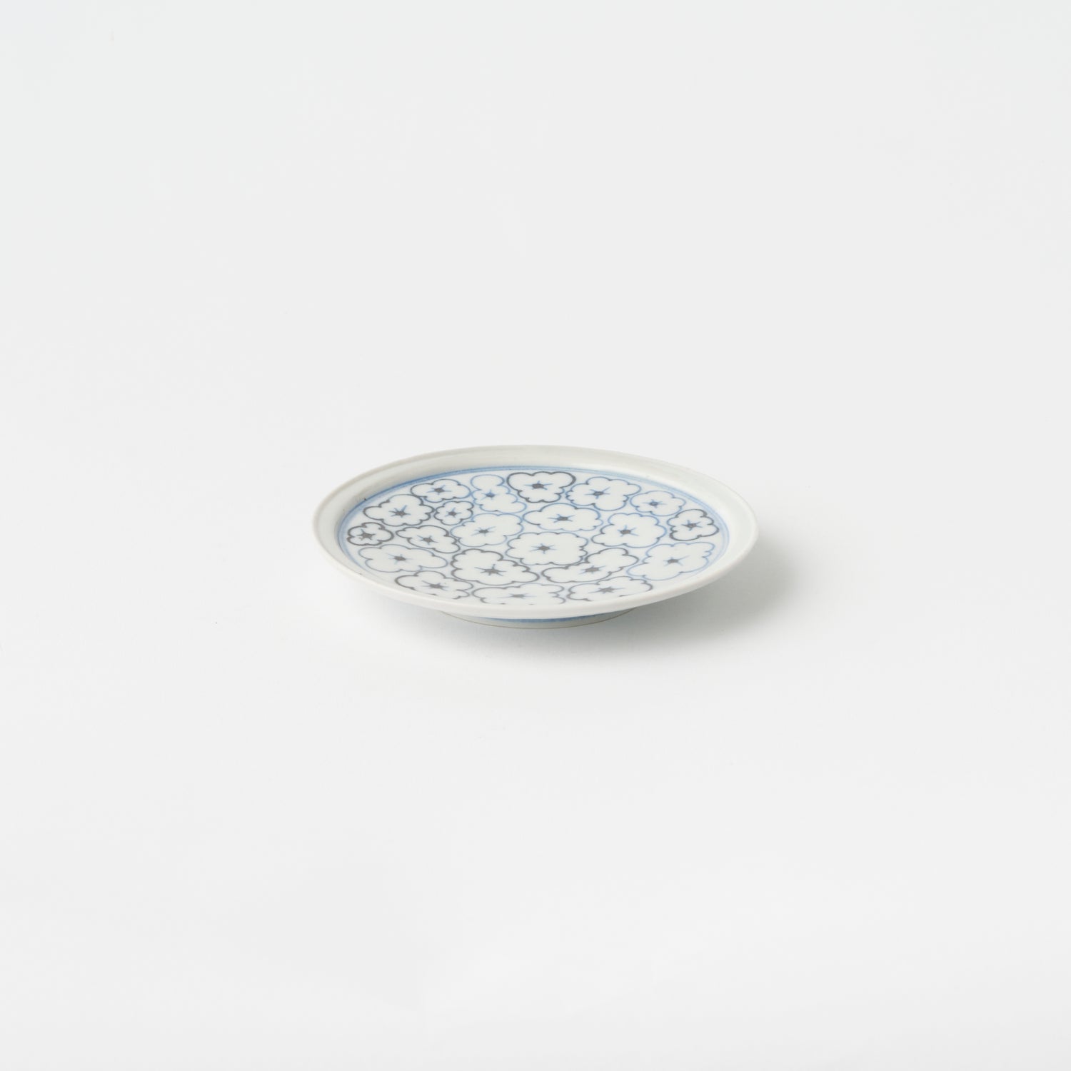 Flower Plate with Rim (12cm)