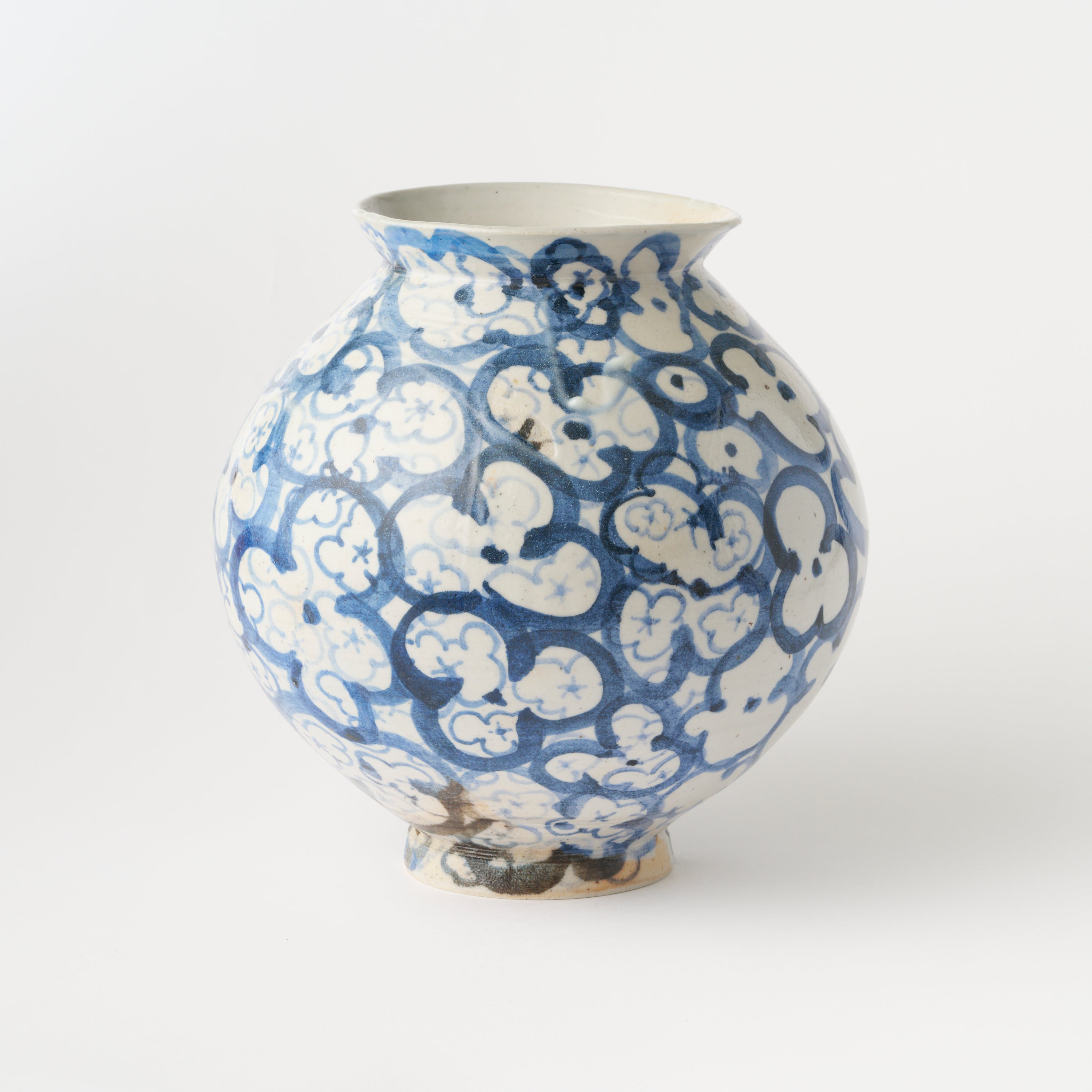 Small Flowers Moon Jar