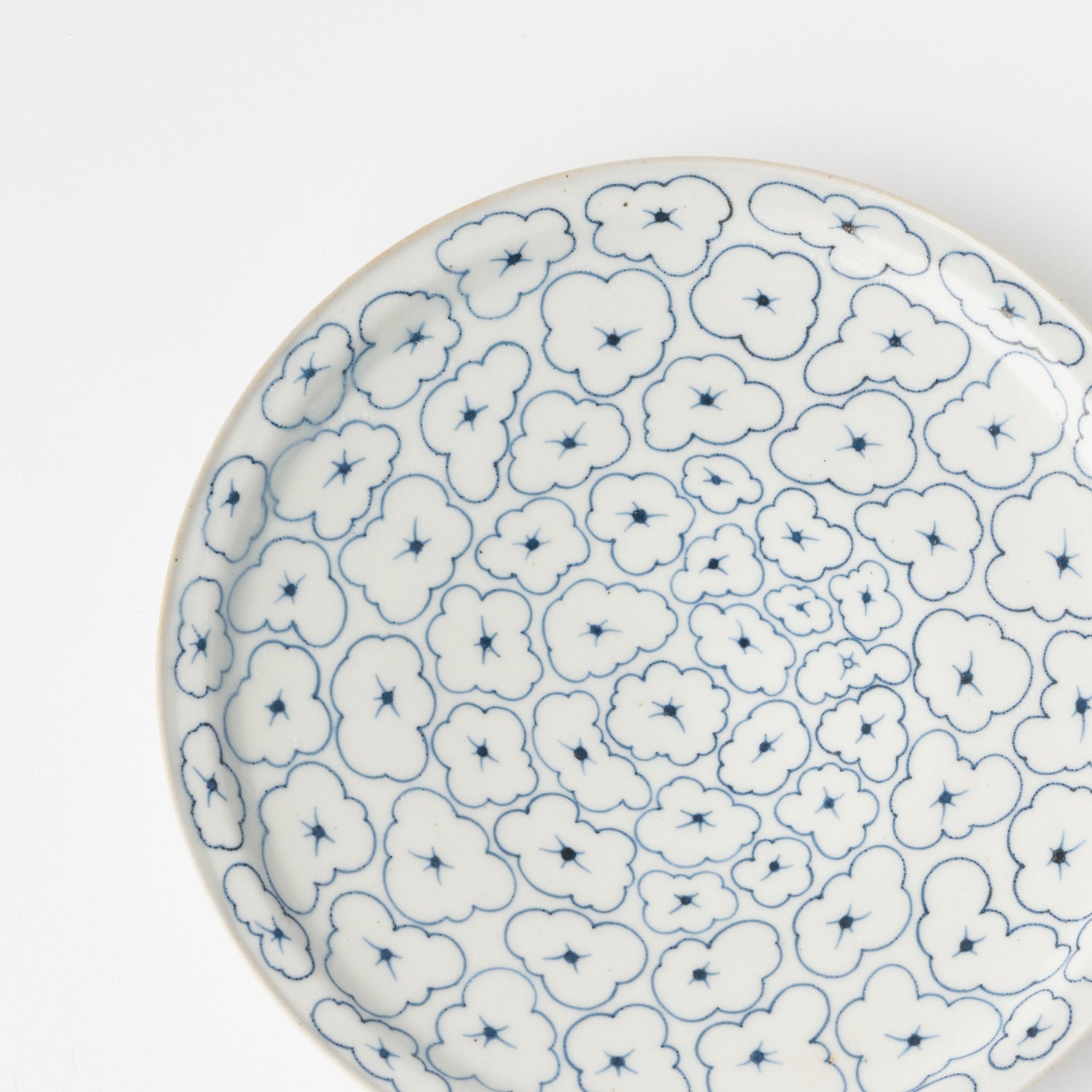 Flower Plate with Rim (21cm)