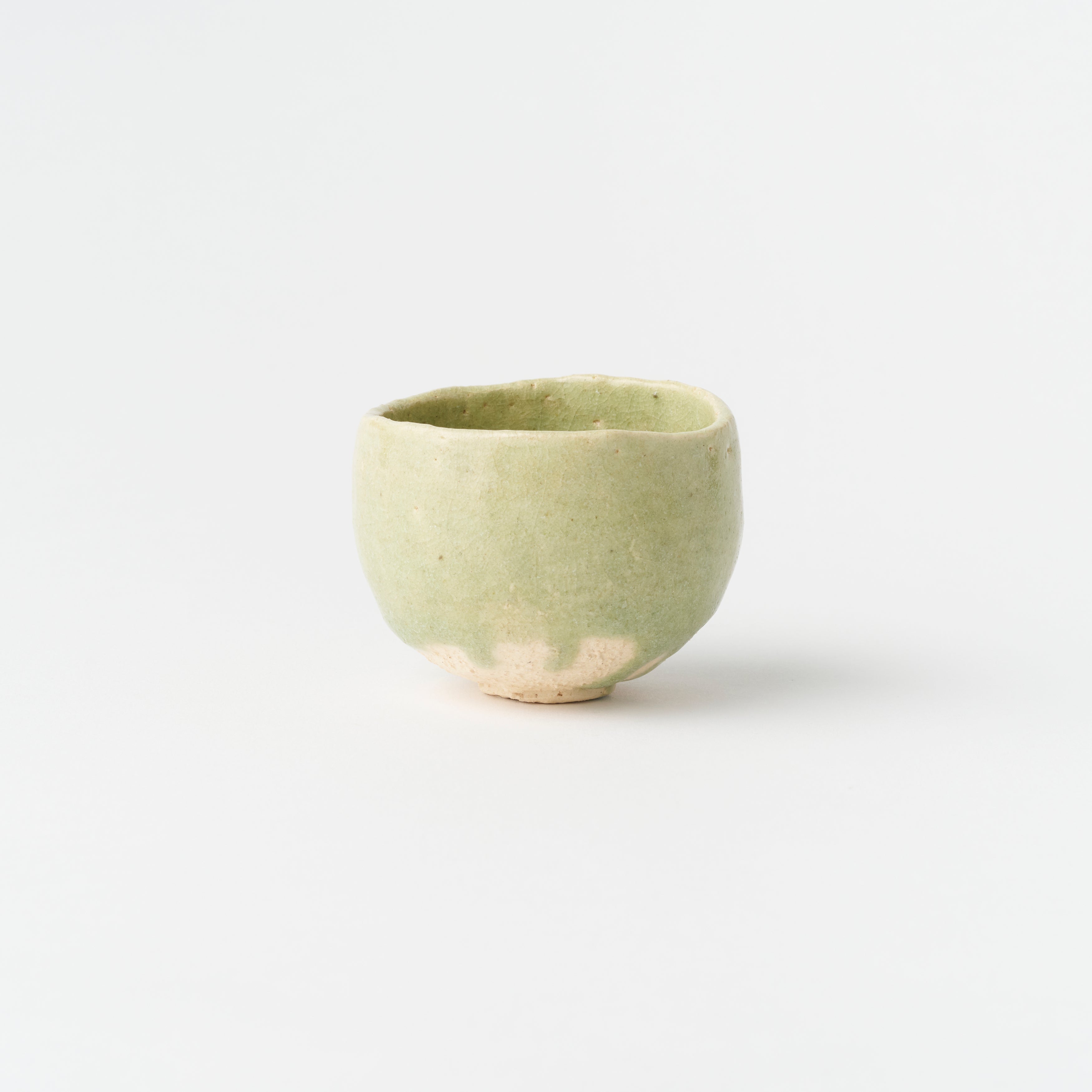 Imayaki Jade Green Sake Cup (B) in Box / Hideki Yanashita