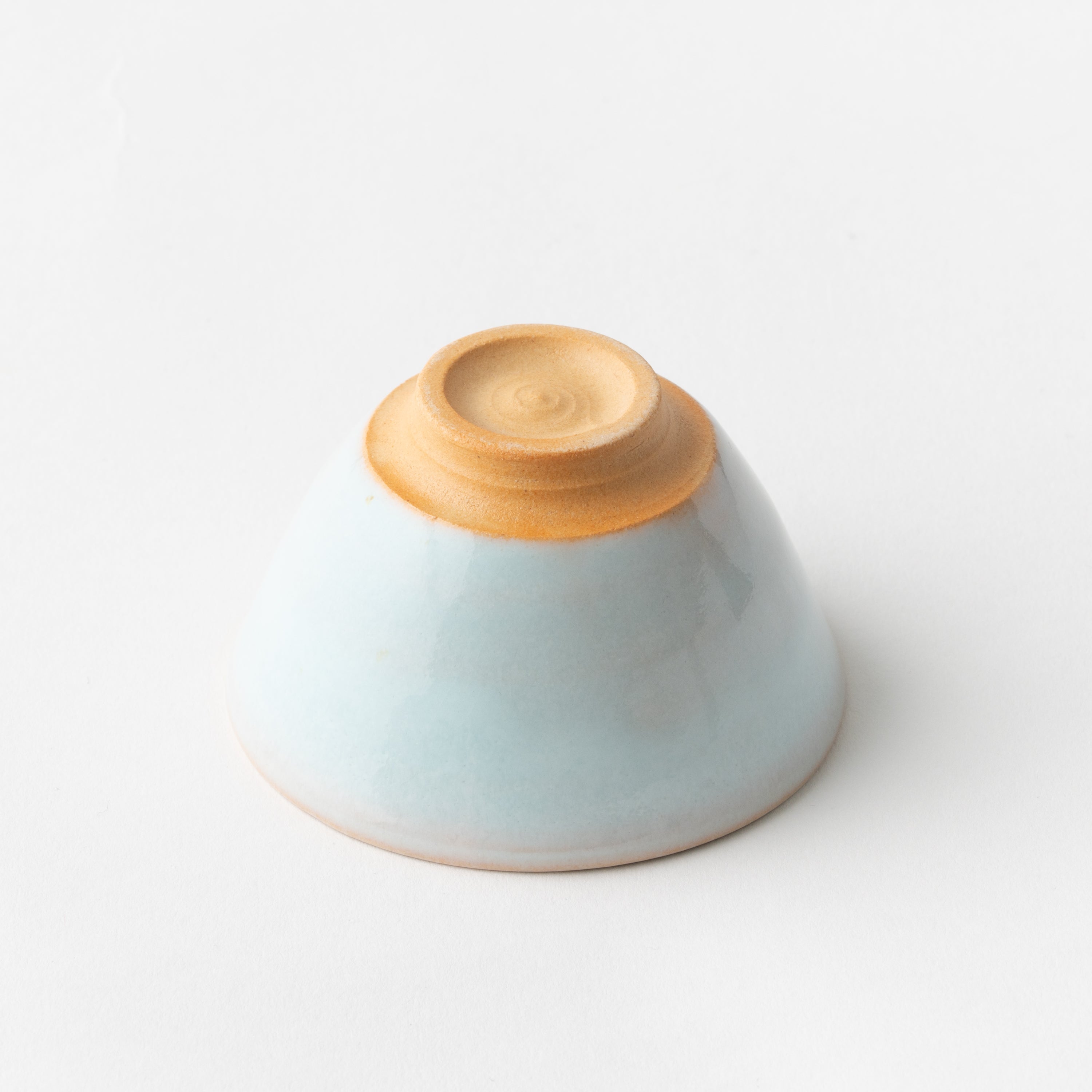 No. 5 Sake Cup with Pale Blue Glaze in Box (A)/ Yasushi Okada