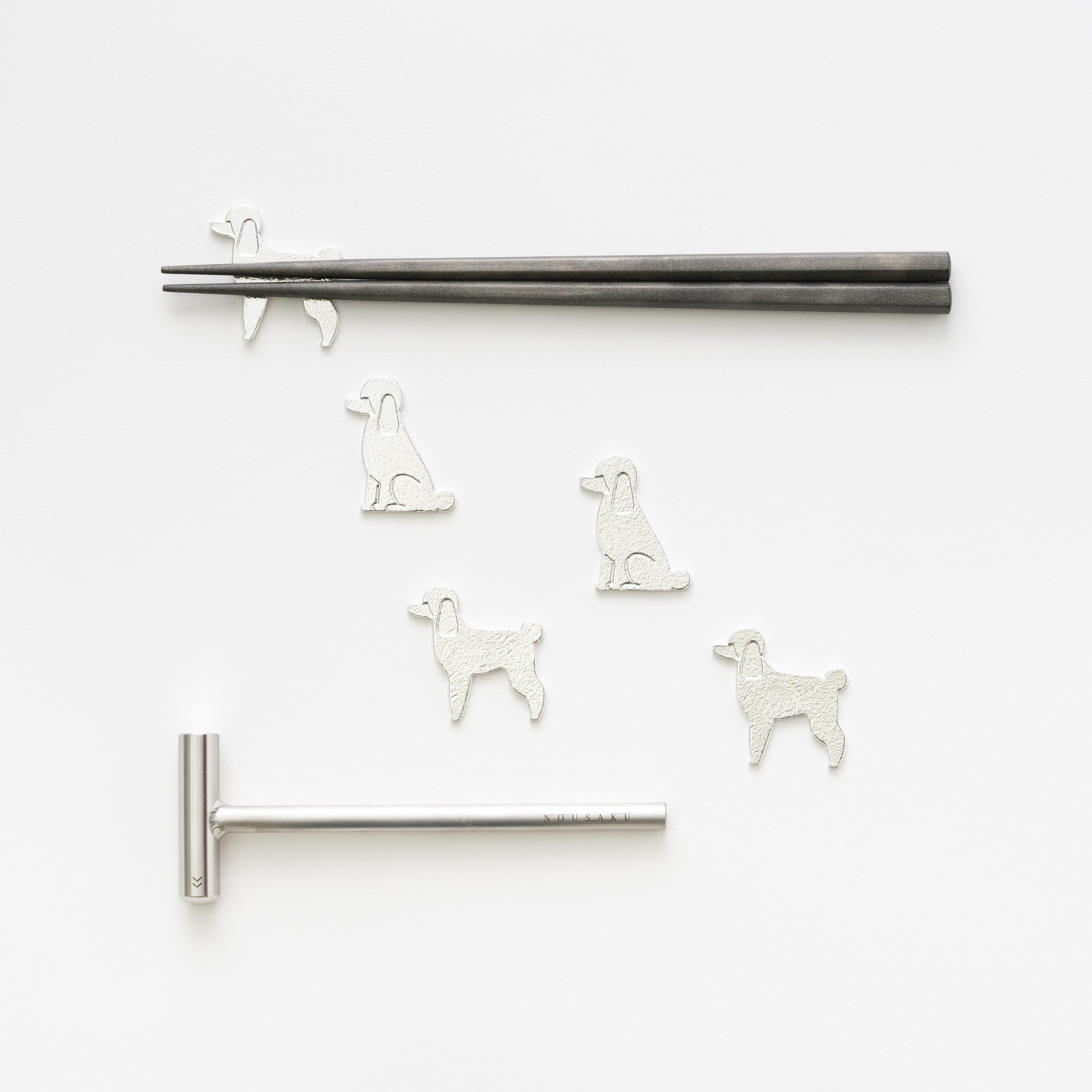 Hammering Kit - Chopstick Rest 5pcs Set / Poodle