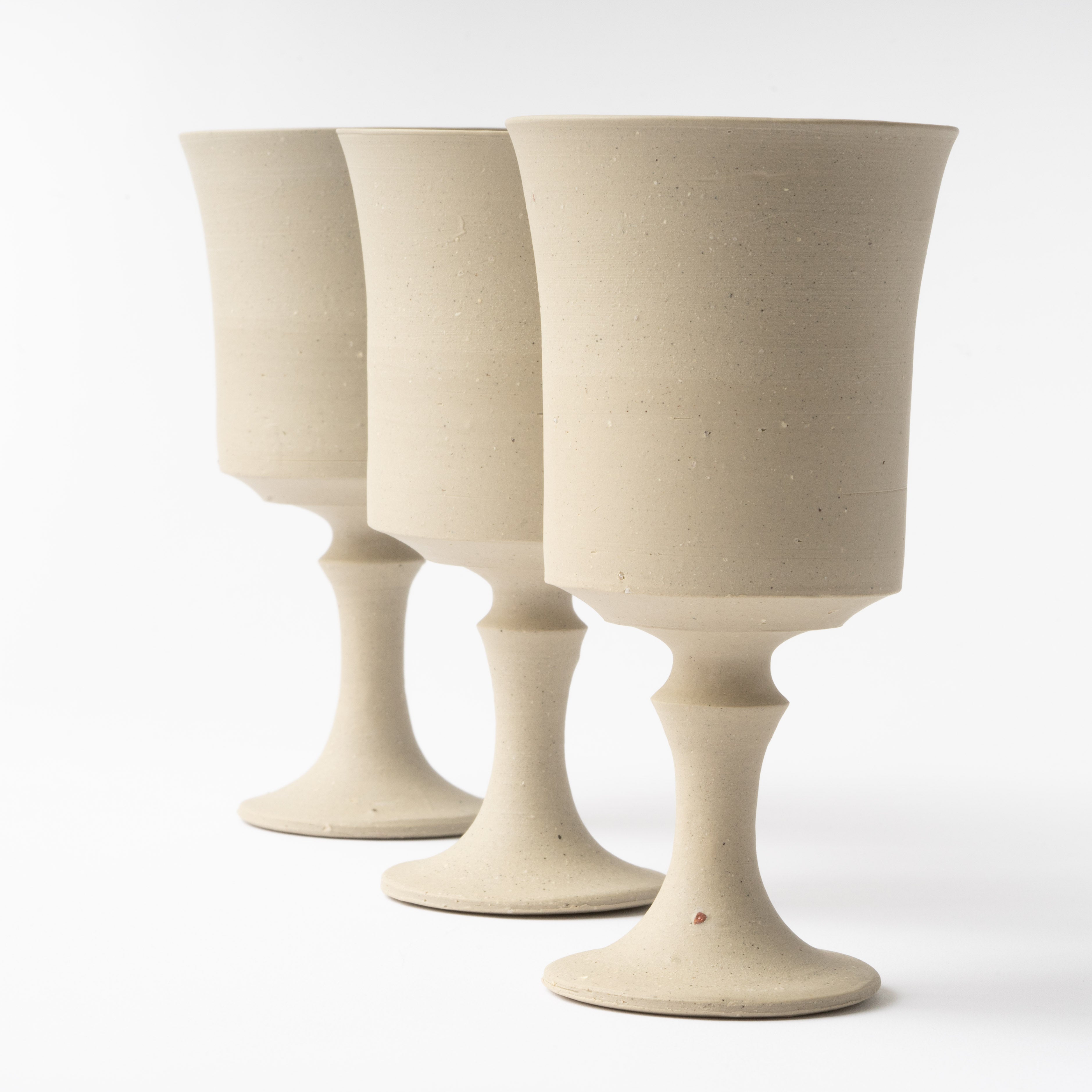 White Bizen Goblet / Hitoshi Morimoto