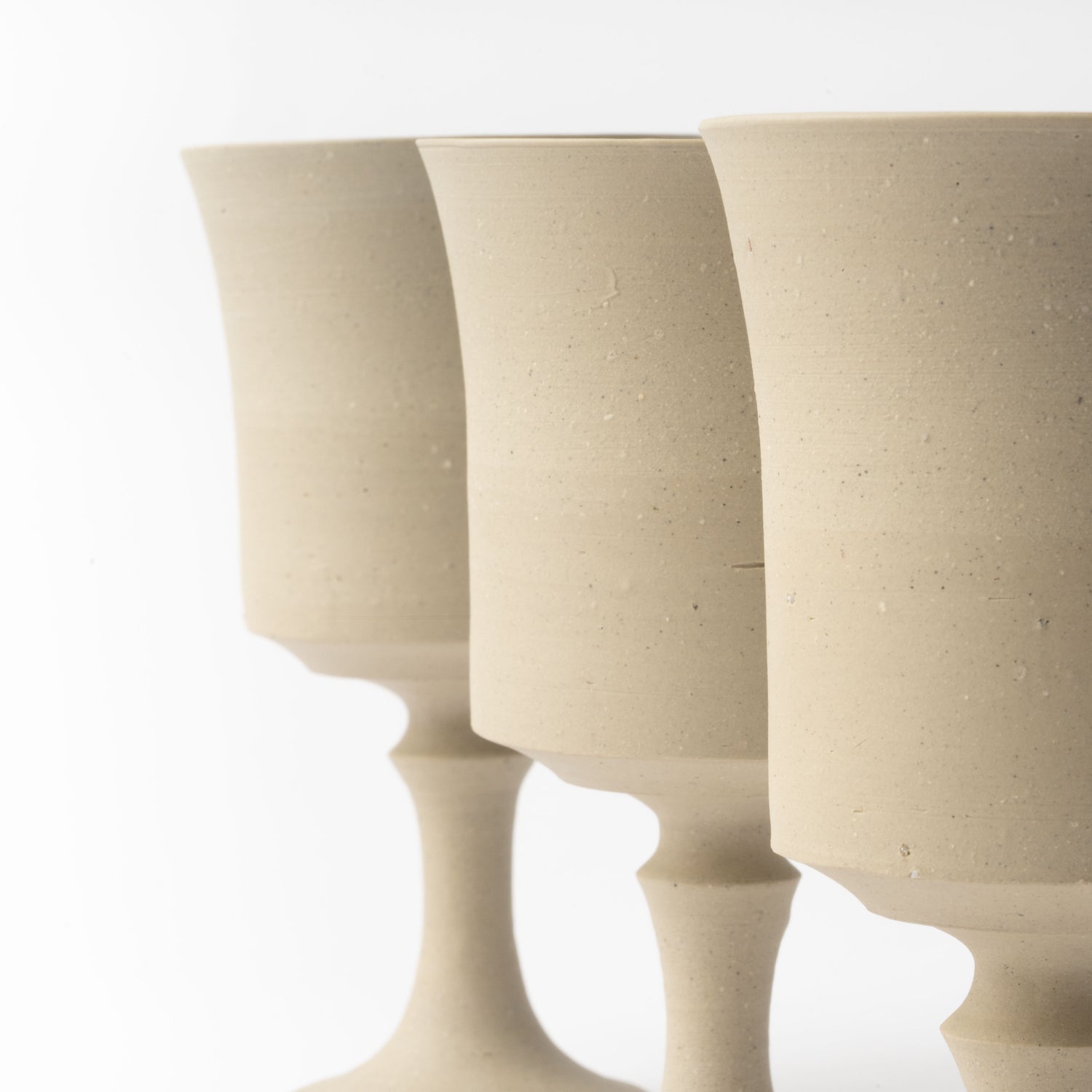 White Bizen Goblet / Hitoshi Morimoto