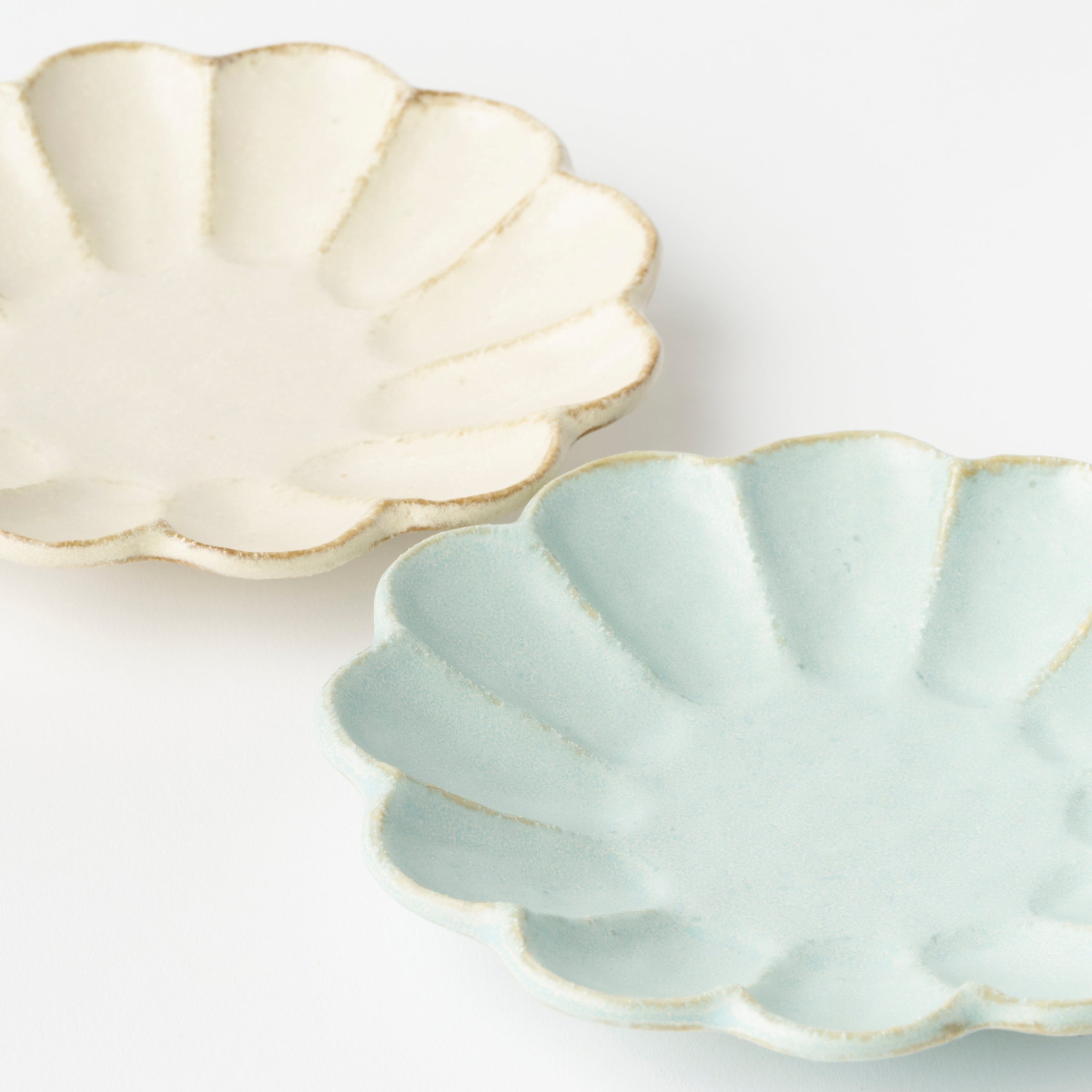 Rinka Plate (S) Pair in Paper Box / White & Blue