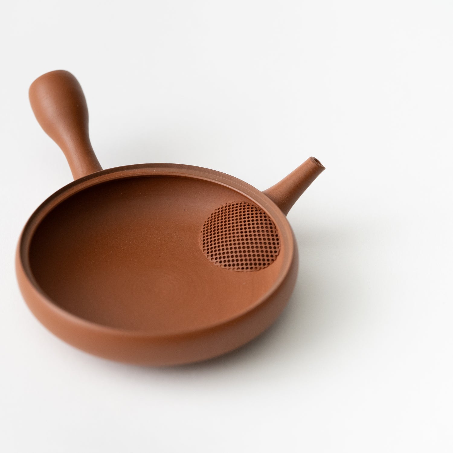 Round Flat Teapot (Red) / Junzo Maekawa