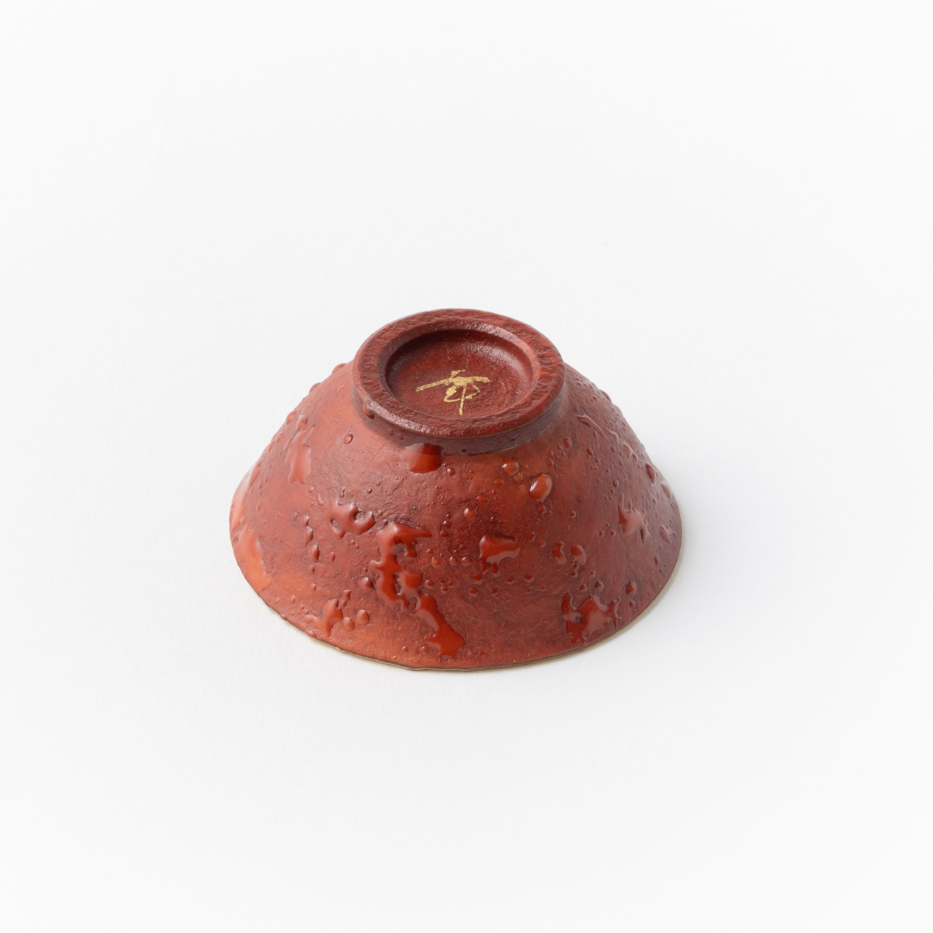 Sake Cup - Multicolored gold painting / Red / Yukio Yosita and Mifuyu