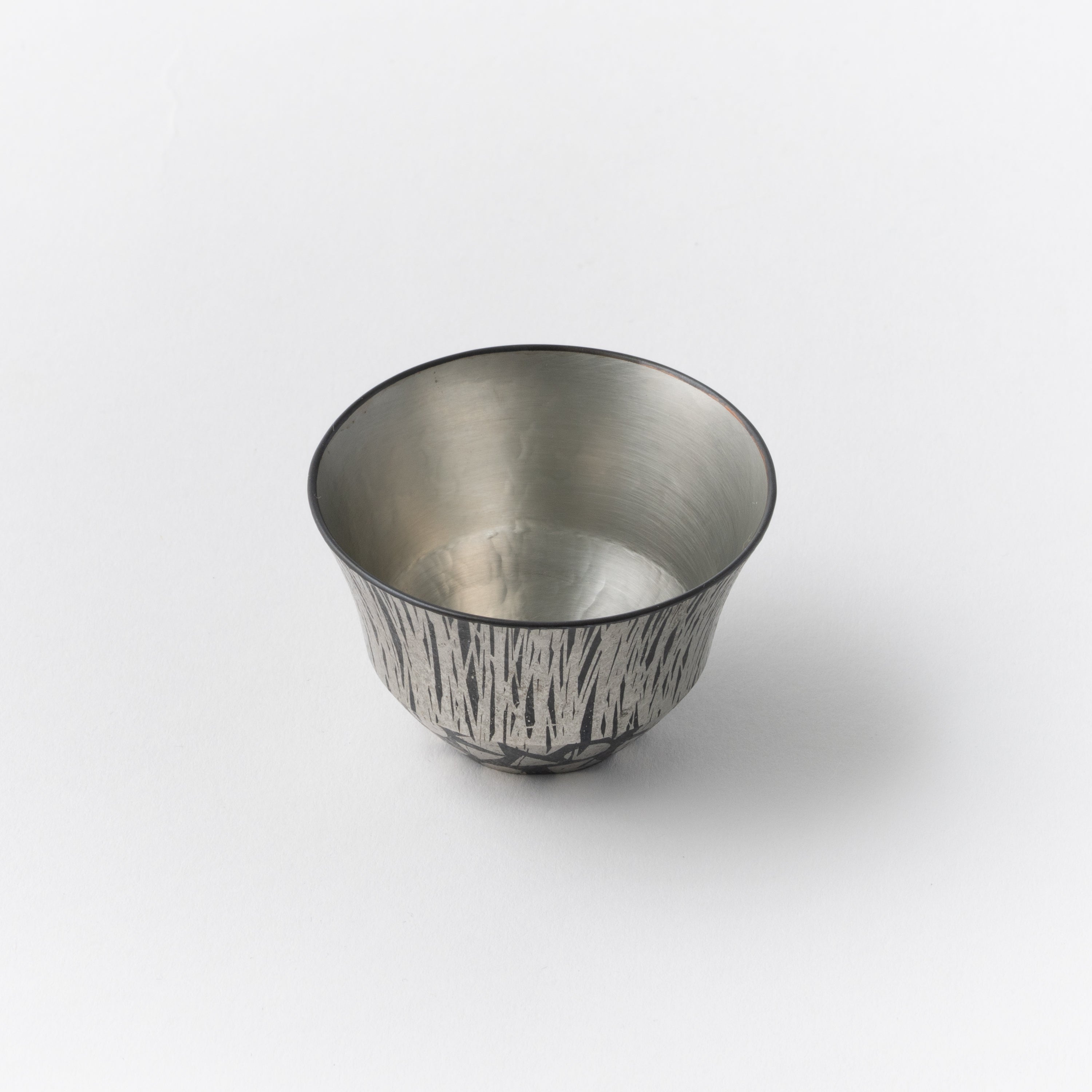 Tin Color Sake Cup “Fubuki” / Kotaro Uranaka