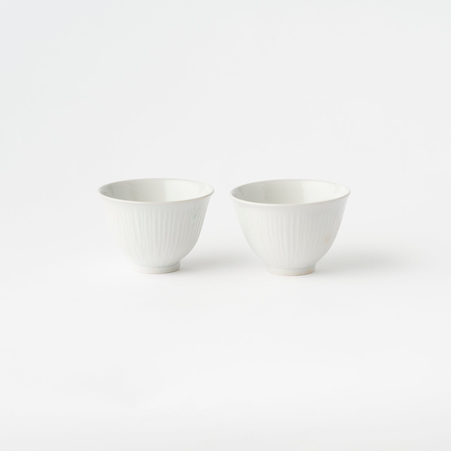 White Porcelain Shinogi Sake/Tea Cup