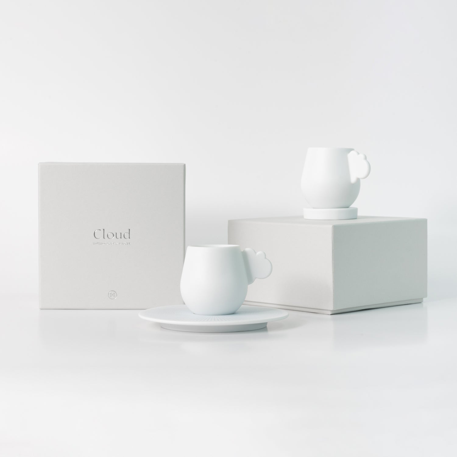 Cloud Espresso Cup & Saucer (White)