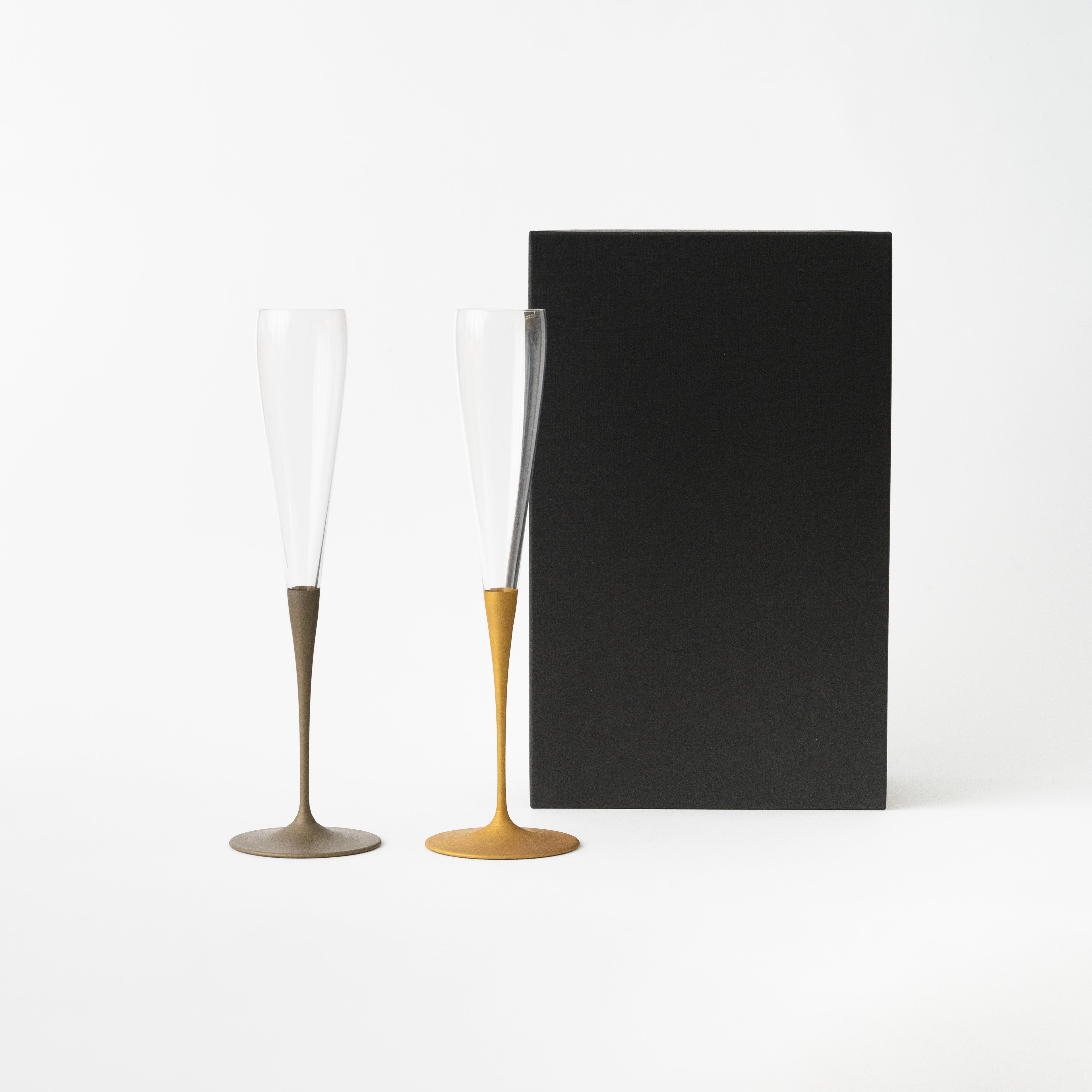 Taoyaka Champagne Glass Pair / Set of 2 (Gold & Silver)
