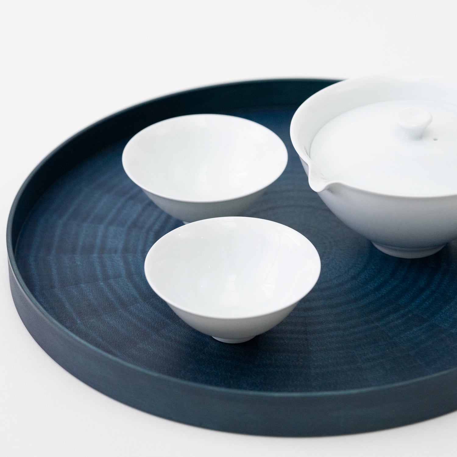 Round Rays Tray / White Sycamore Indigo