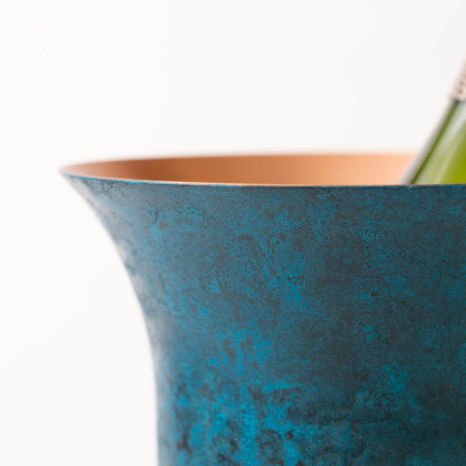 Copper Champagne Cooler / Blue