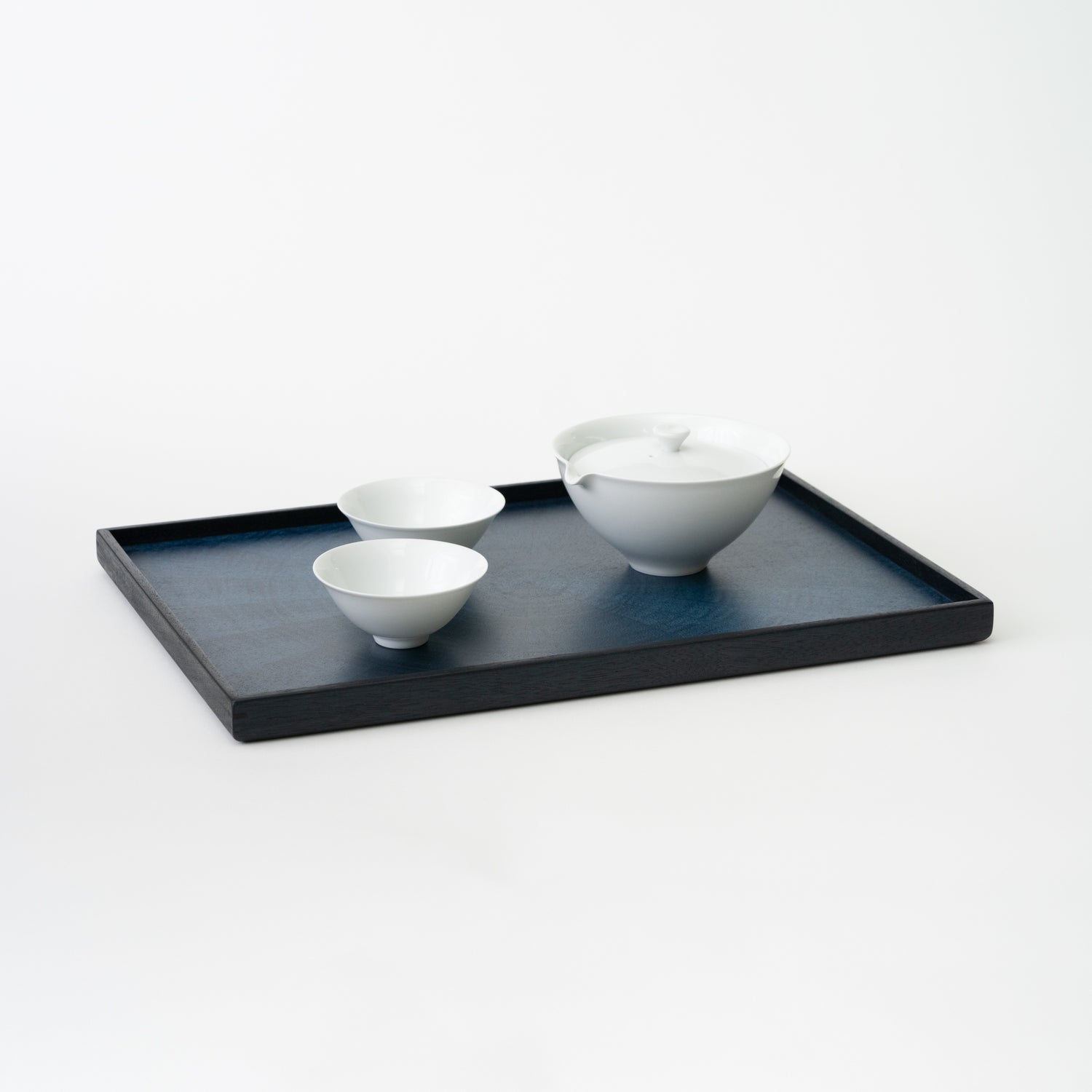 Rectangle Rays Tray / White Sycamore Indigo