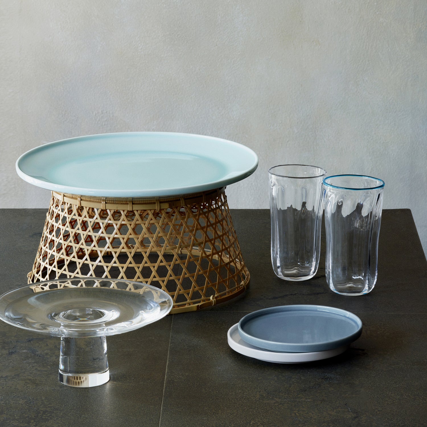 TAMARI Plate L / Pale Blue