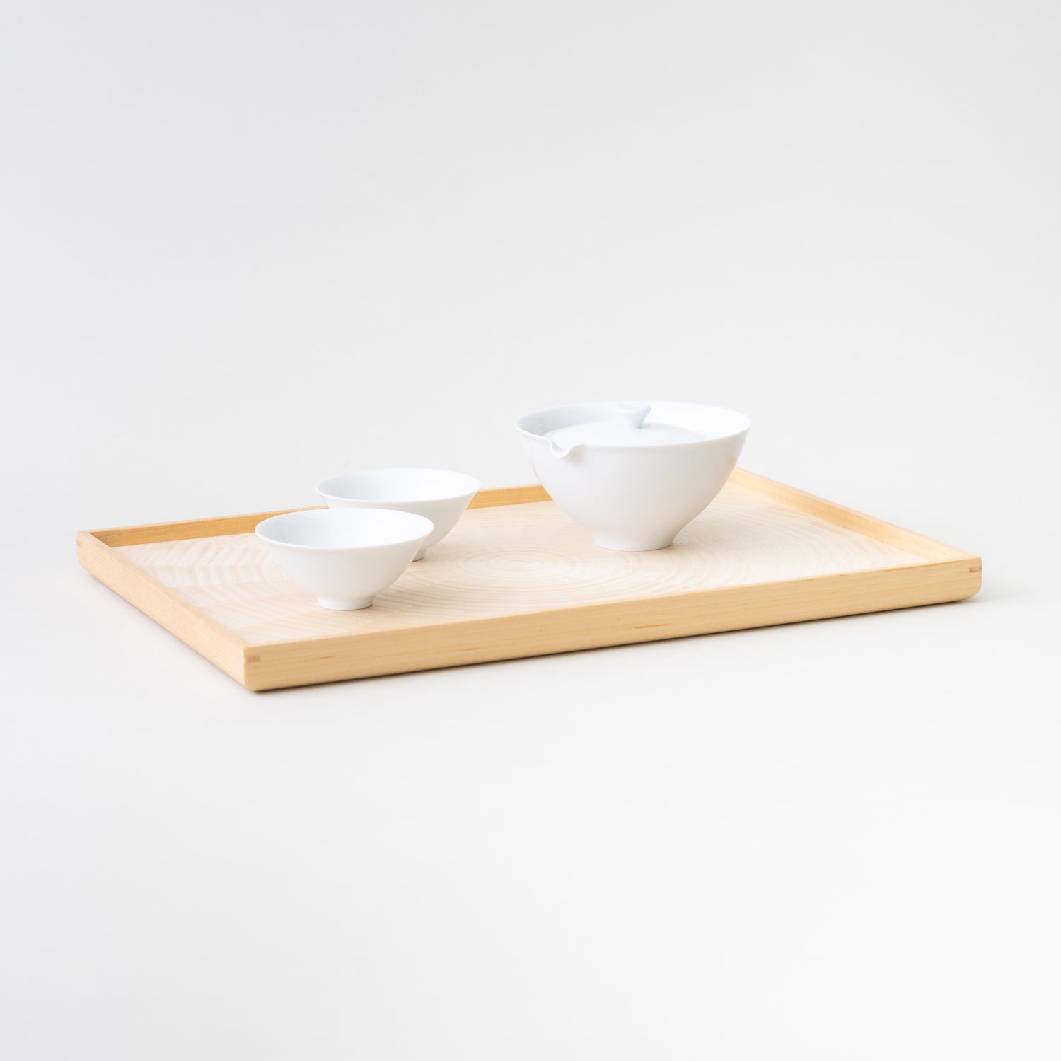 Rectangle Rays Tray / White Sycamore