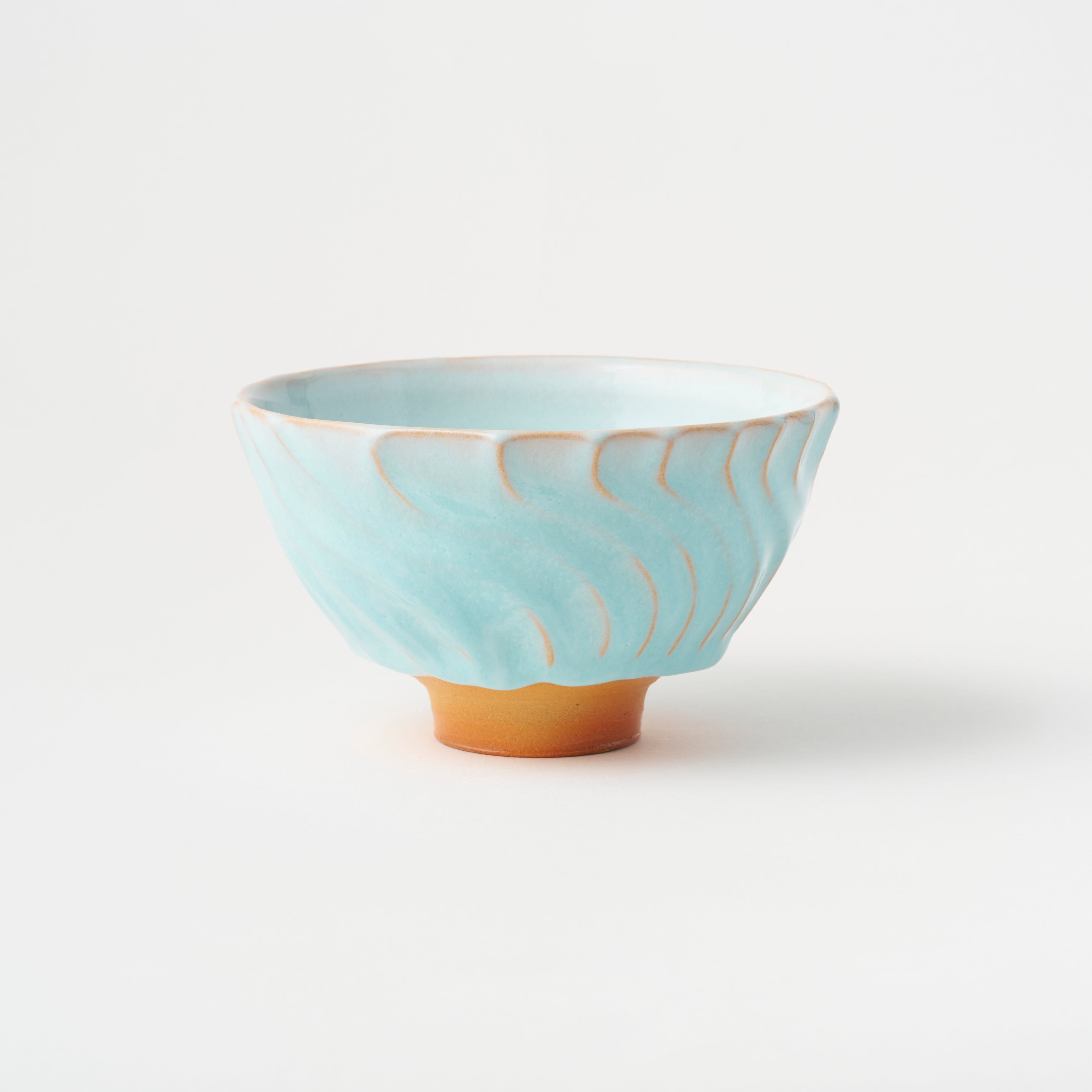 Tea Bowl with Pale Blue Glaze in Box/ Yasushi Okada