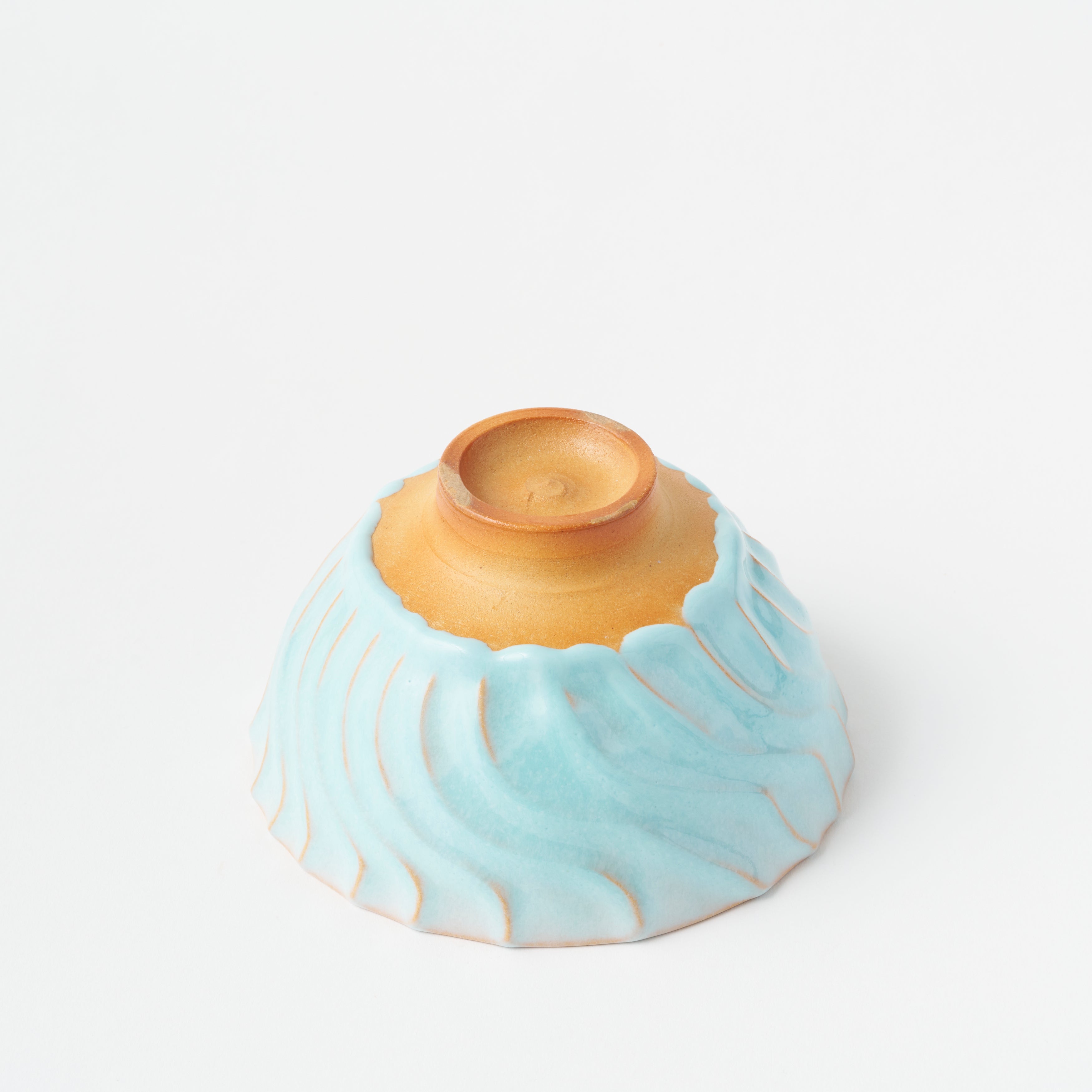 Tea Bowl with Pale Blue Glaze in Box/ Yasushi Okada