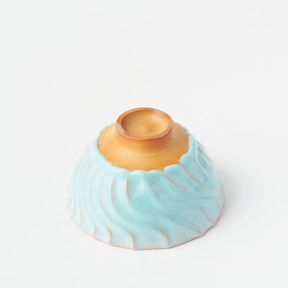 Tea Bowl with Pale Blue Glaze in Box/ Yasushi Okada