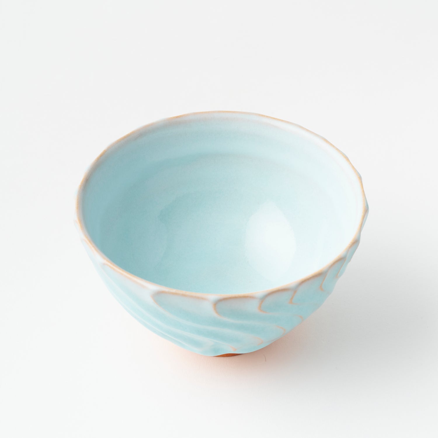 Tea Bowl with Pale Blue Glaze in Box/ Yasushi Okada