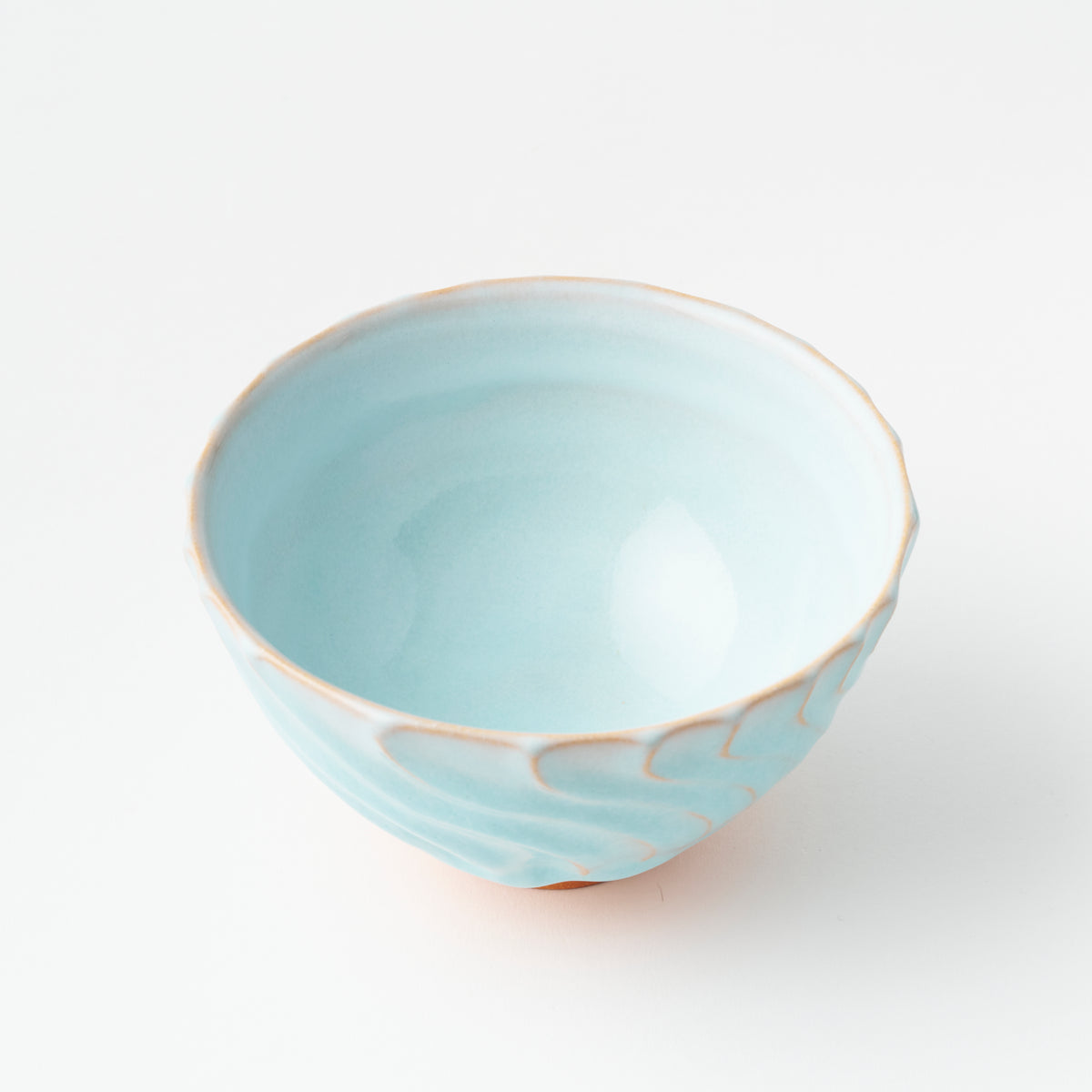 Tea Bowl with Pale Blue Glaze in Box/ Yasushi Okada