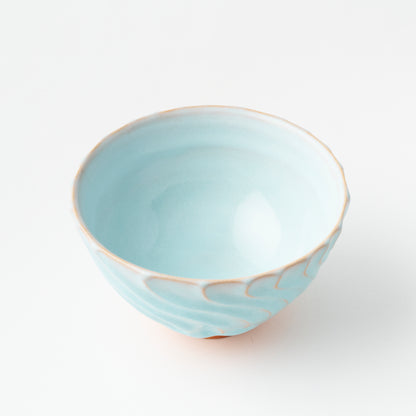 Tea Bowl with Pale Blue Glaze in Box/ Yasushi Okada