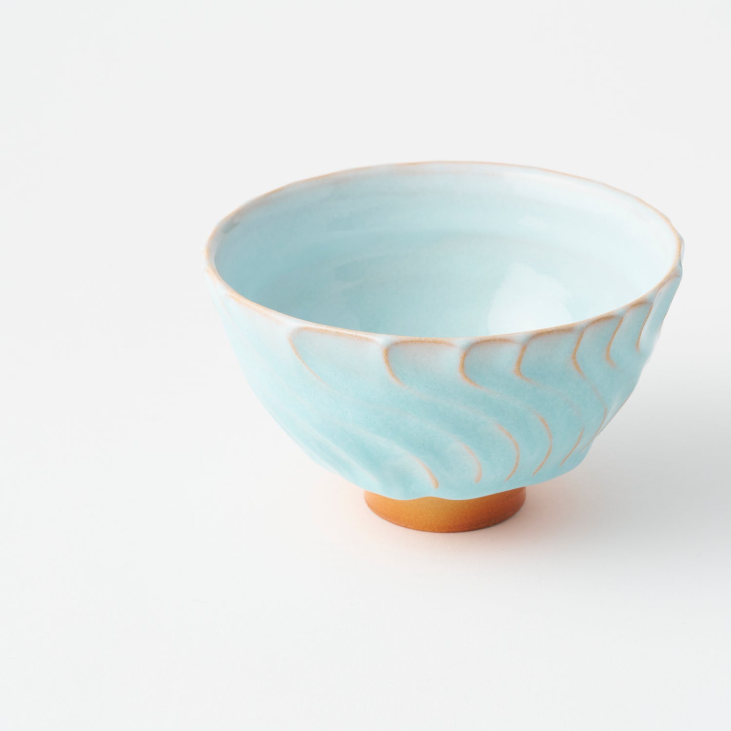 Tea Bowl with Pale Blue Glaze in Box/ Yasushi Okada