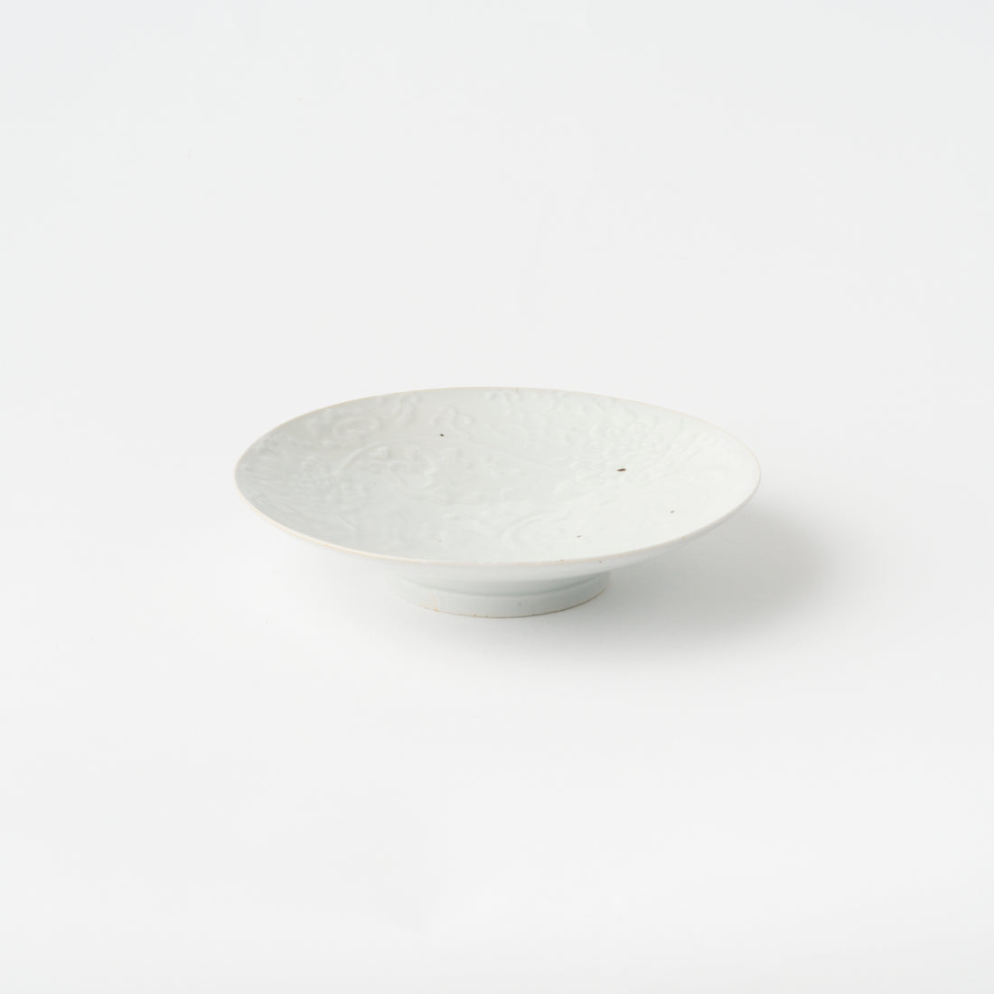 White Porcelain Botanical Shallow Bowl (18cm)