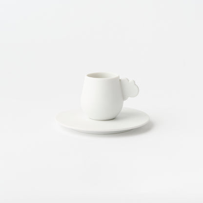 Cloud Espresso Cup &amp; Saucer (White)