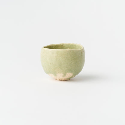 Imayaki Jade Green Sake Cup (B) in Box / Hideki Yanashita