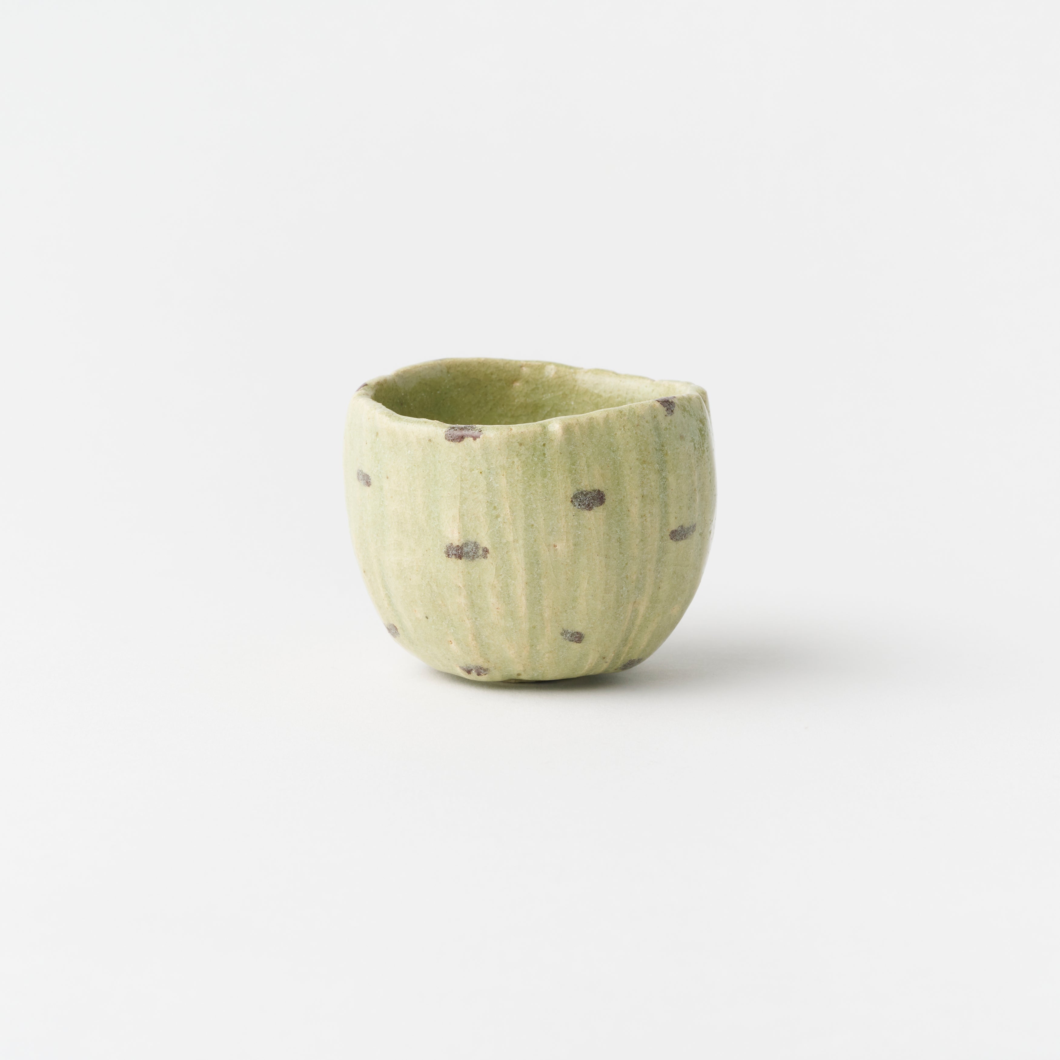 Imayaki Jade Green Sake Cup (A) in Box / Hideki Yanashita