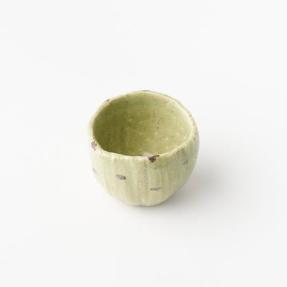 Imayaki Jade Green Sake Cup (A) in Box / Hideki Yanashita