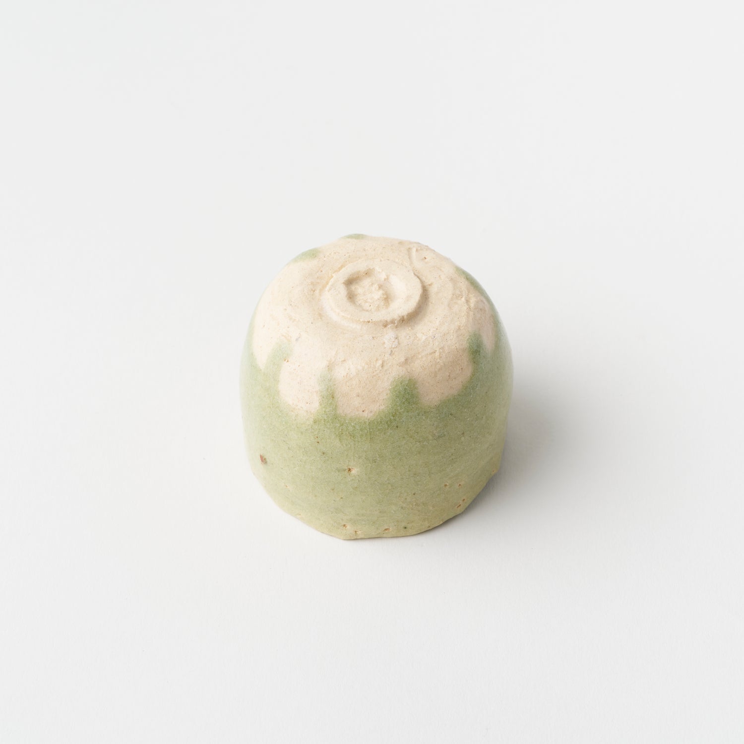 Imayaki Jade Green Sake Cup (C) in Box / Hideki Yanashita