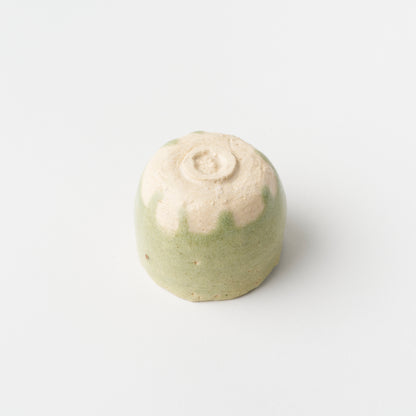 Imayaki Jade Green Sake Cup (C) in Box / Hideki Yanashita