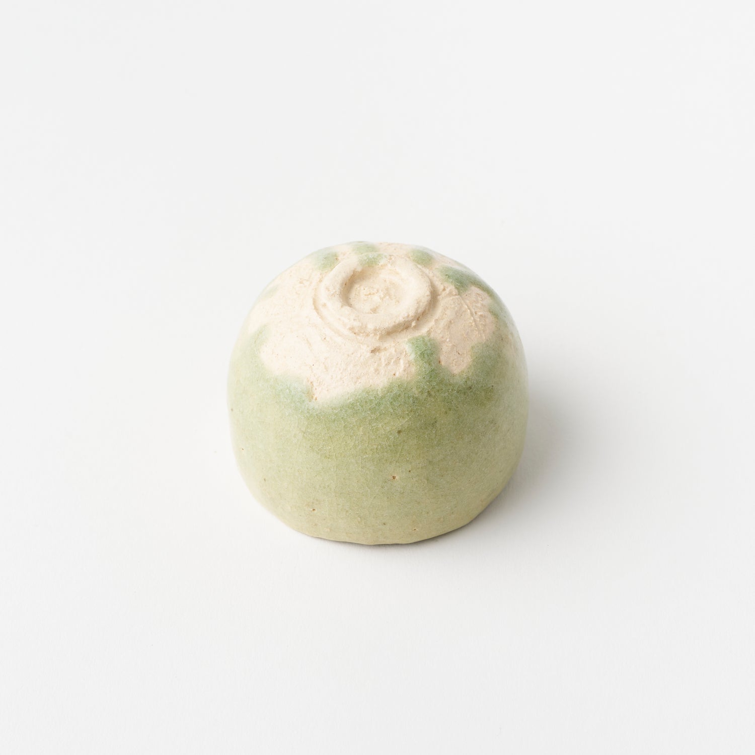 Imayaki Jade Green Sake Cup (B) in Box / Hideki Yanashita