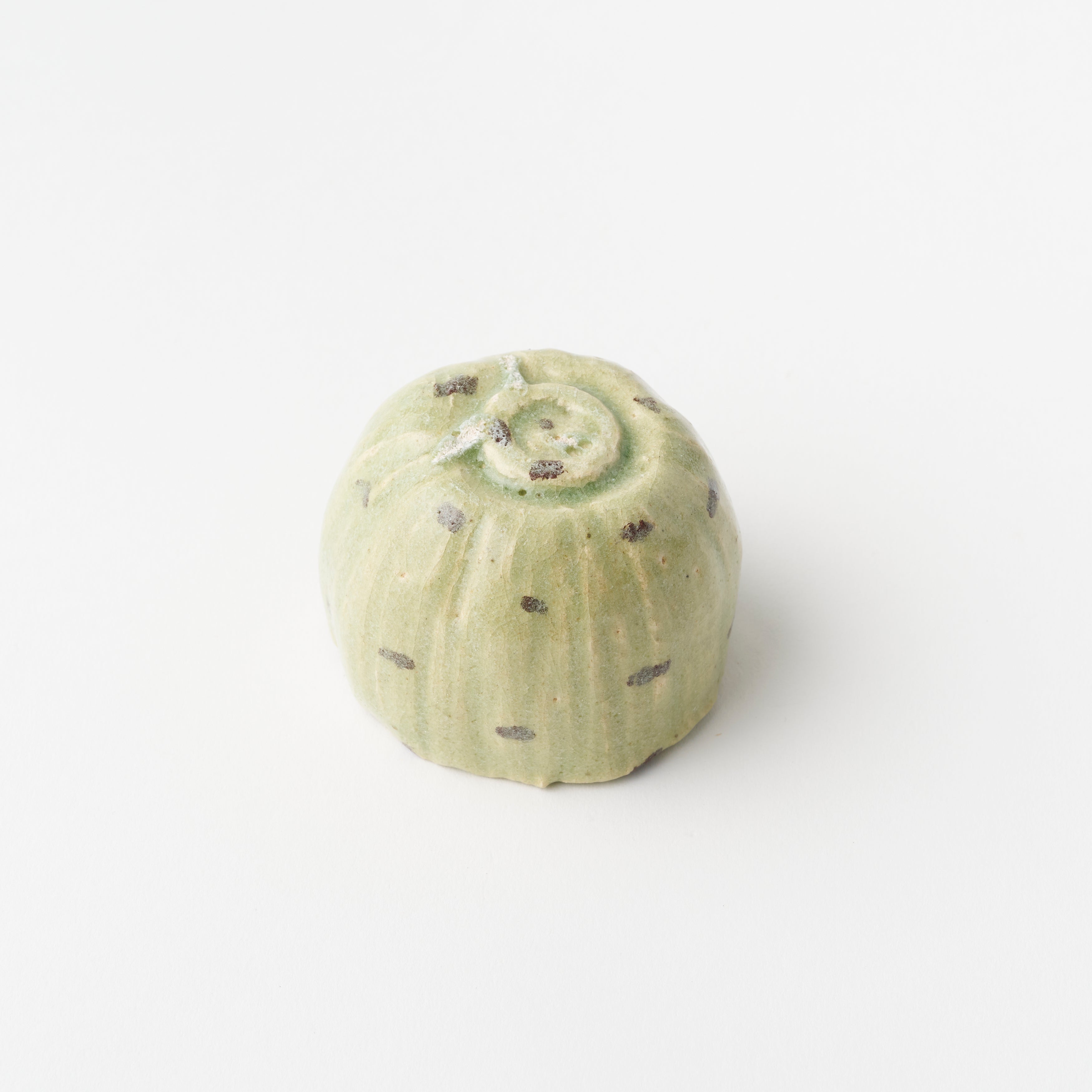 Imayaki Jade Green Sake Cup (A) in Box / Hideki Yanashita