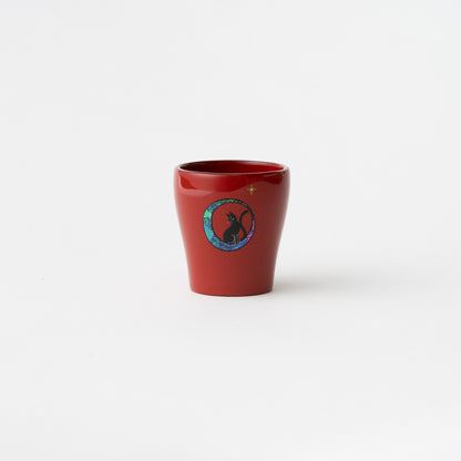 Cat on Crescent Moon Cup