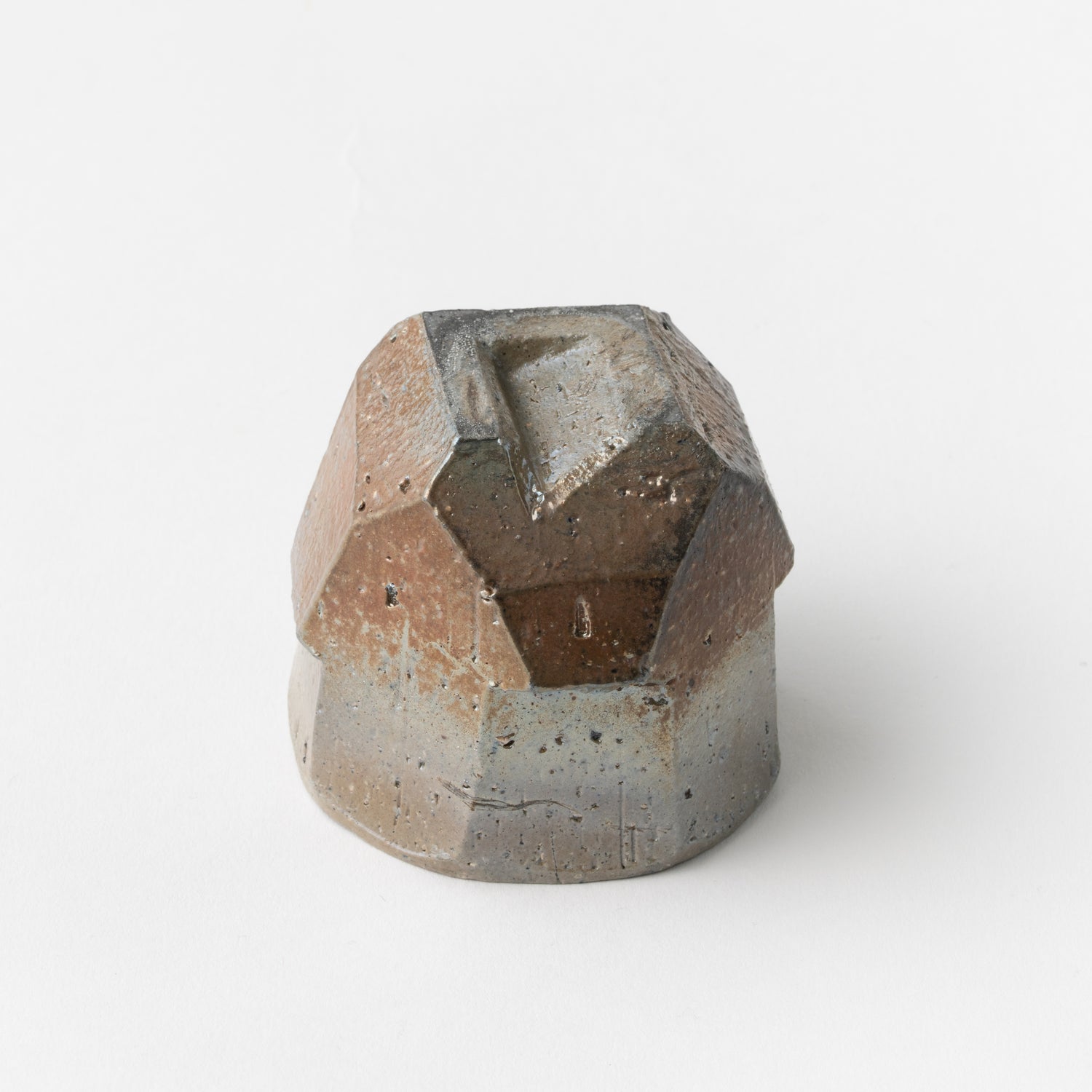 No.5 Sai Bizen Sake Cup Faceted Side / Syo Fujita