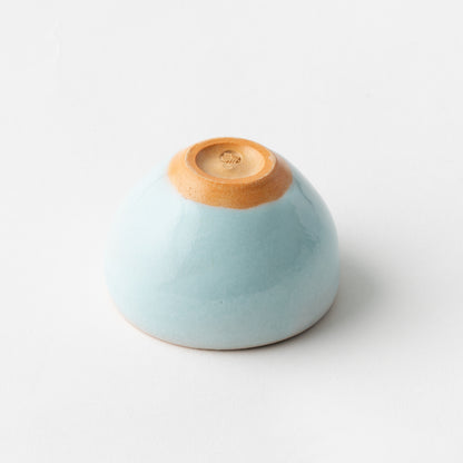 No. 1 Sake Cup with Pale Blue Glaze in Box (A)/ Yasushi Okada