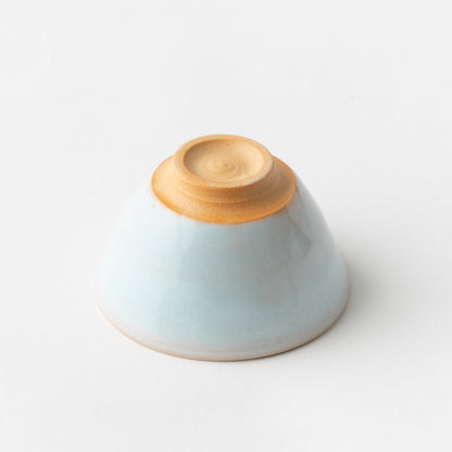 No. 5 Sake Cup with Pale Blue Glaze in Box (A)/ Yasushi Okada