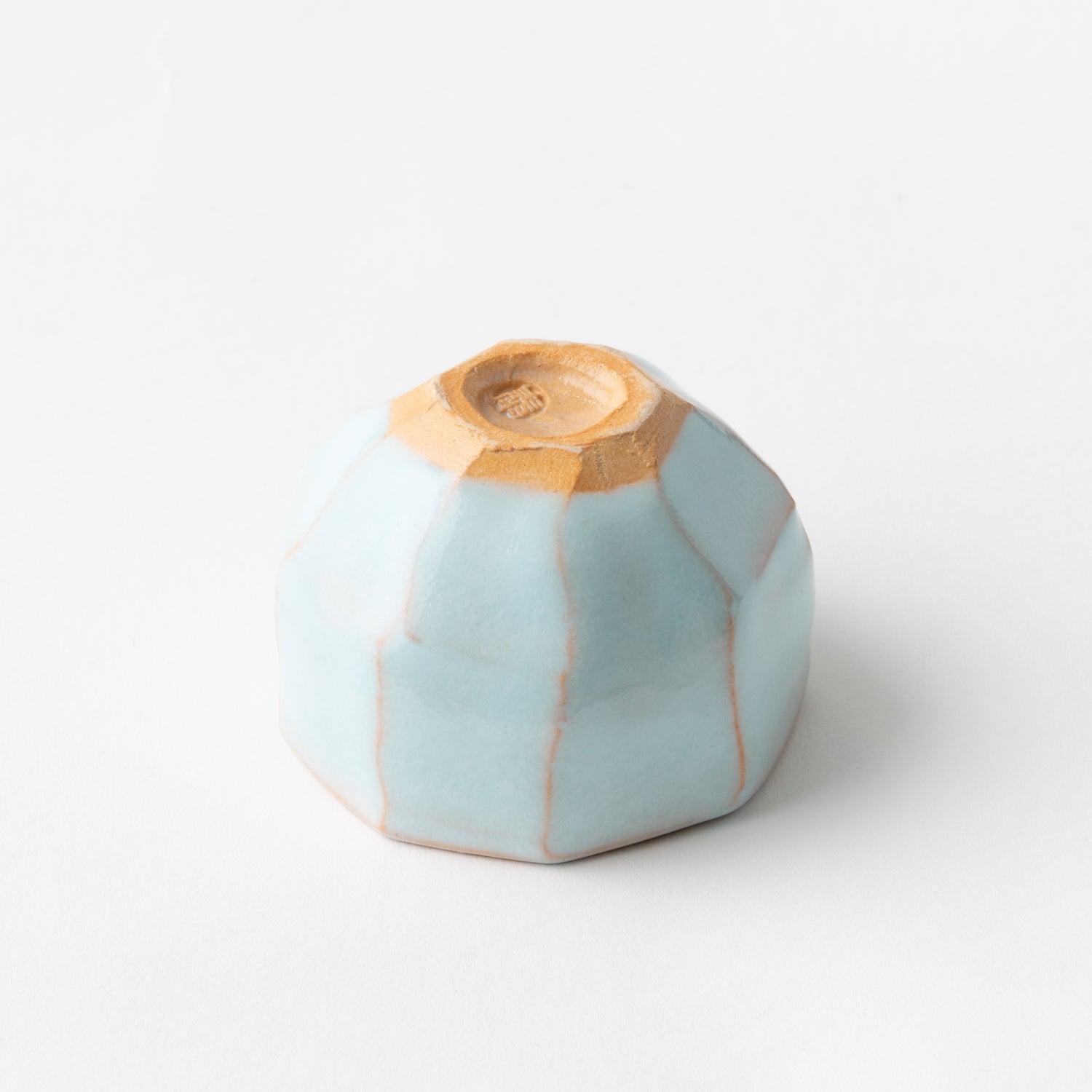 No. 6 Sake Cup with Pale Blue Glaze in Box (B)/ Yasushi Okada