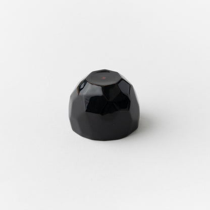 Piano Black Sake Cup Faceted Side / Takao Togashi