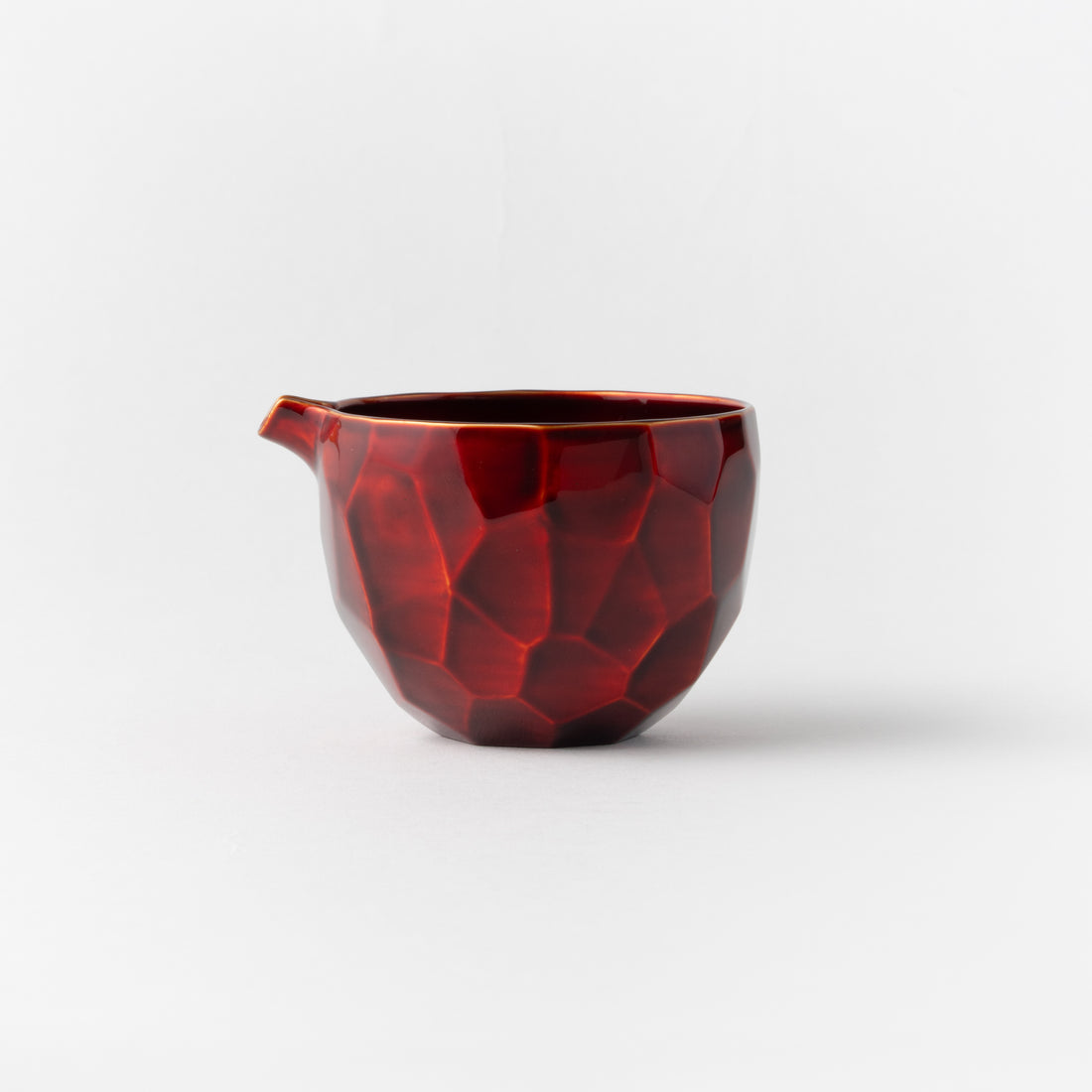 Aizu Tamamushi-nuri Spouted Bowl Faceted Sides (S) / Takao Togashi