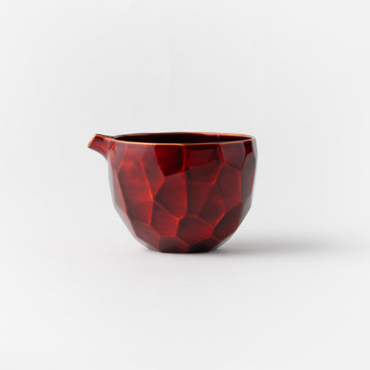 Aizu Tamamushi-nuri Spouted Bowl Faceted Sides (S) / Takao Togashi