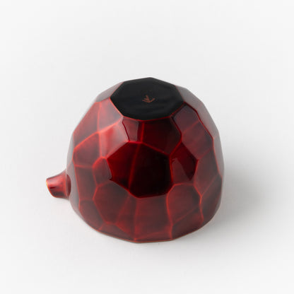 Aizu Tamamushi-nuri Spouted Bowl Faceted Sides (S) / Takao Togashi