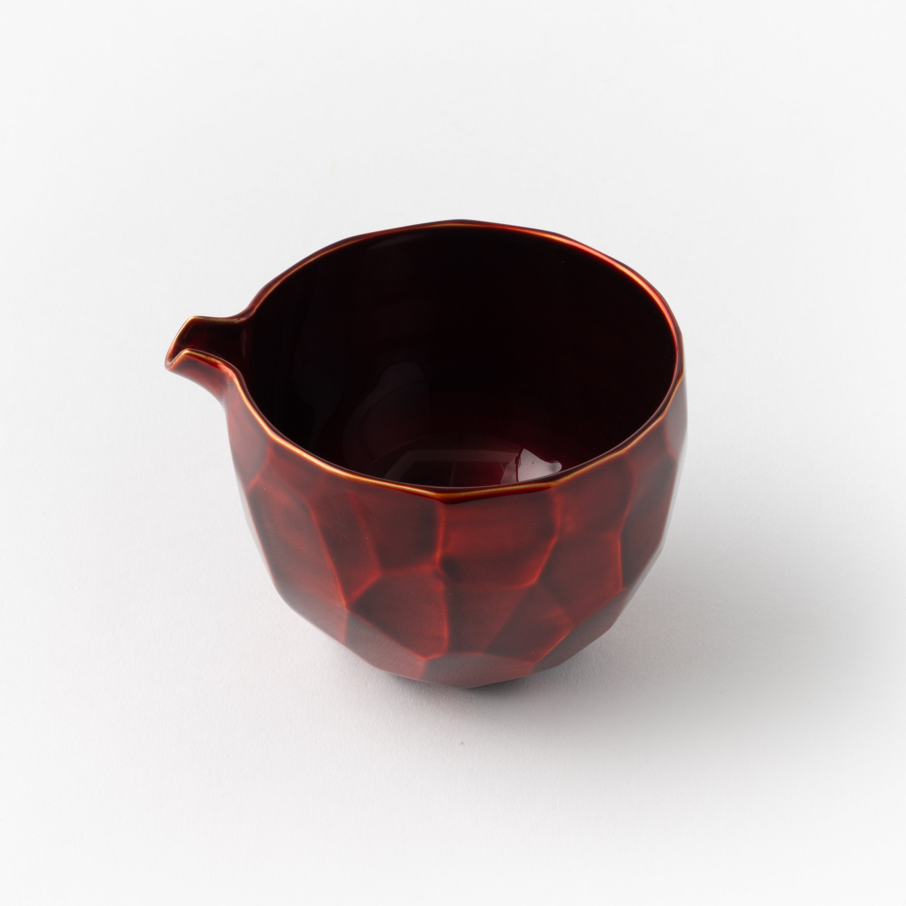 Aizu Tamamushi-nuri Spouted Bowl Faceted Sides (S) / Takao Togashi