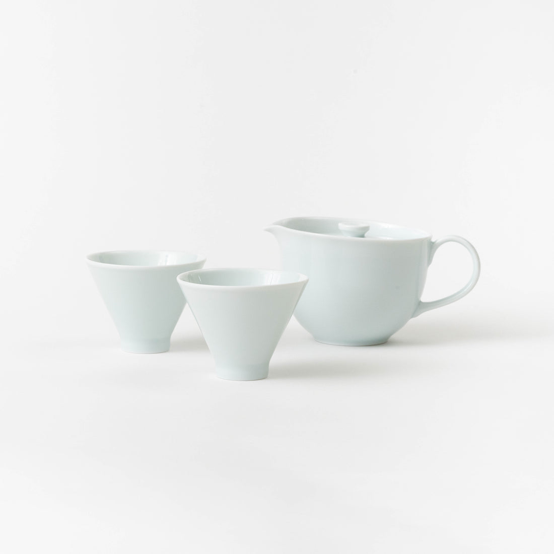 Tyahaku Pot &amp; Tea Cups Set / Blue &amp; White