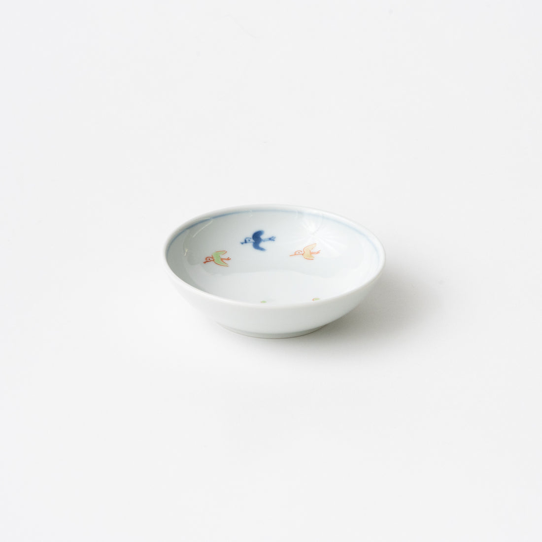 Small Round Plate / Birds &amp; Waves